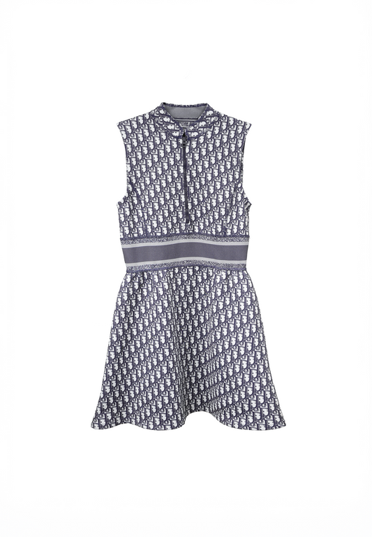 Dior Blue Monogram Mini Dress