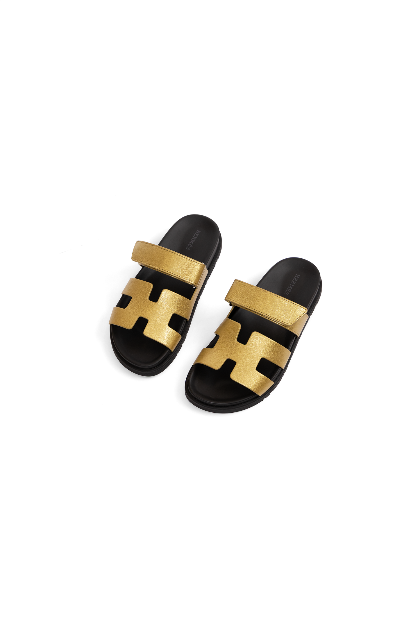 Hermes Chypre Sandals in Dore