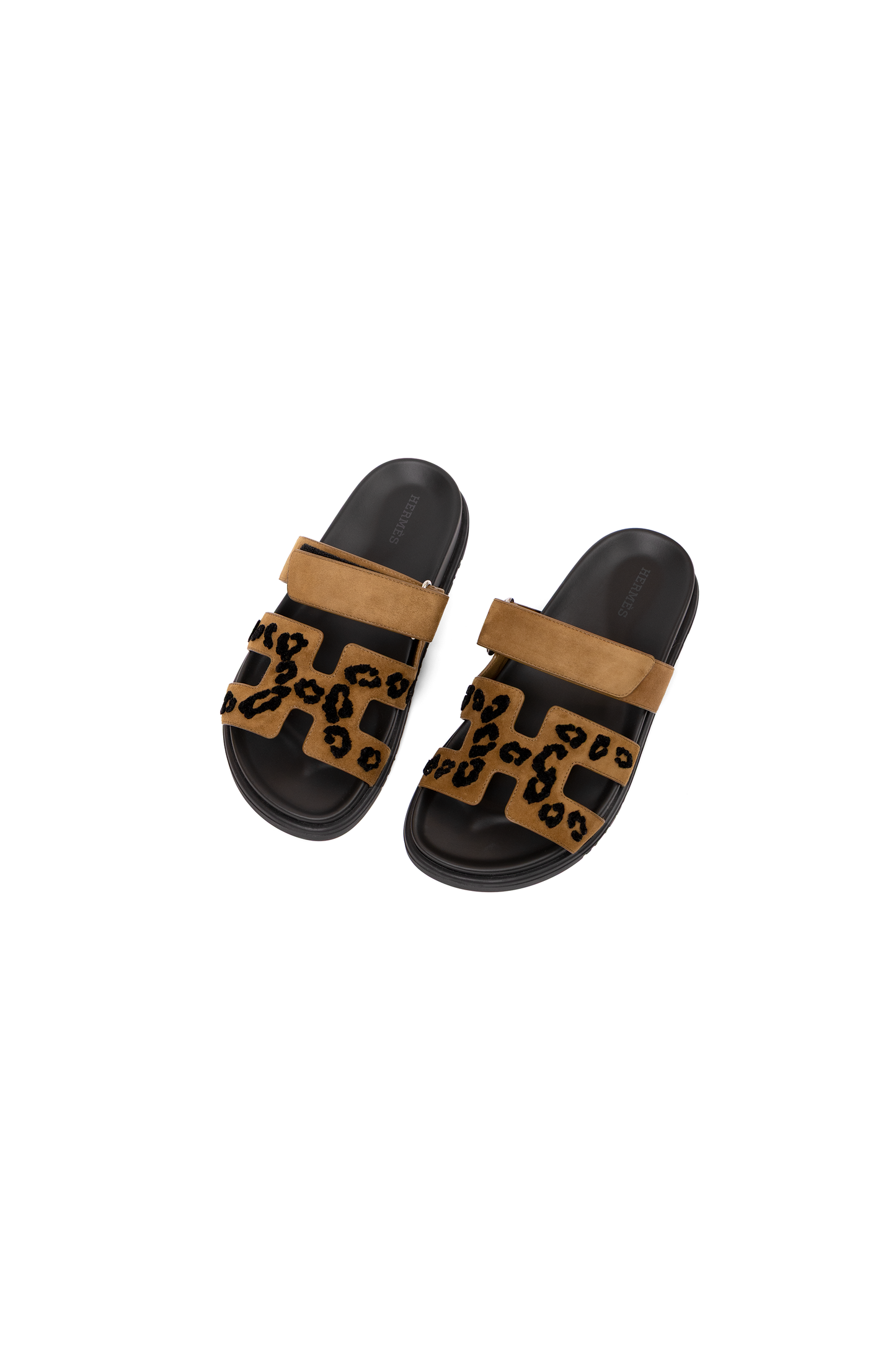 Hermes Cheetah Print Chypre Sandals