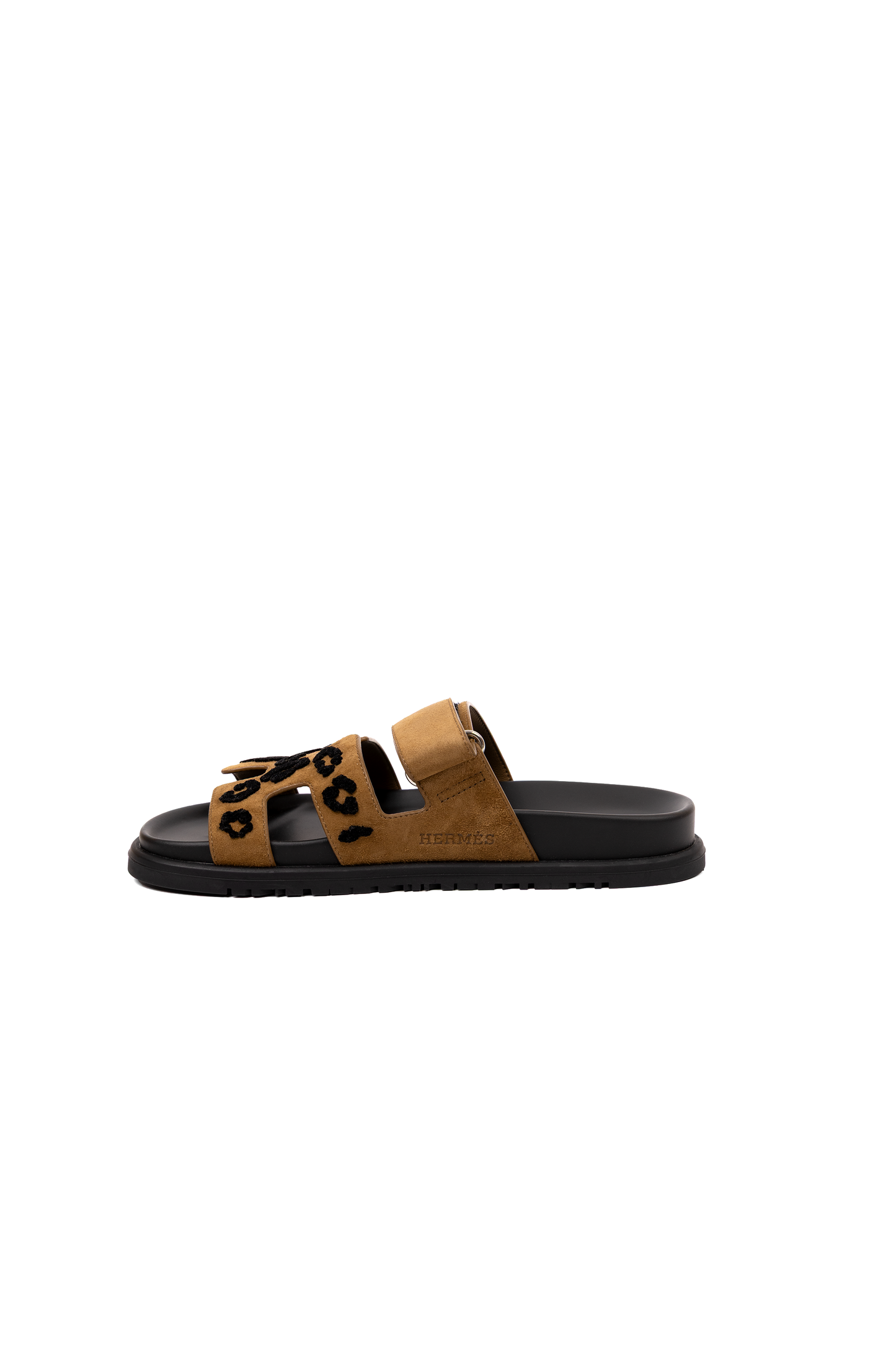 Hermes Cheetah Print Chypre Sandals
