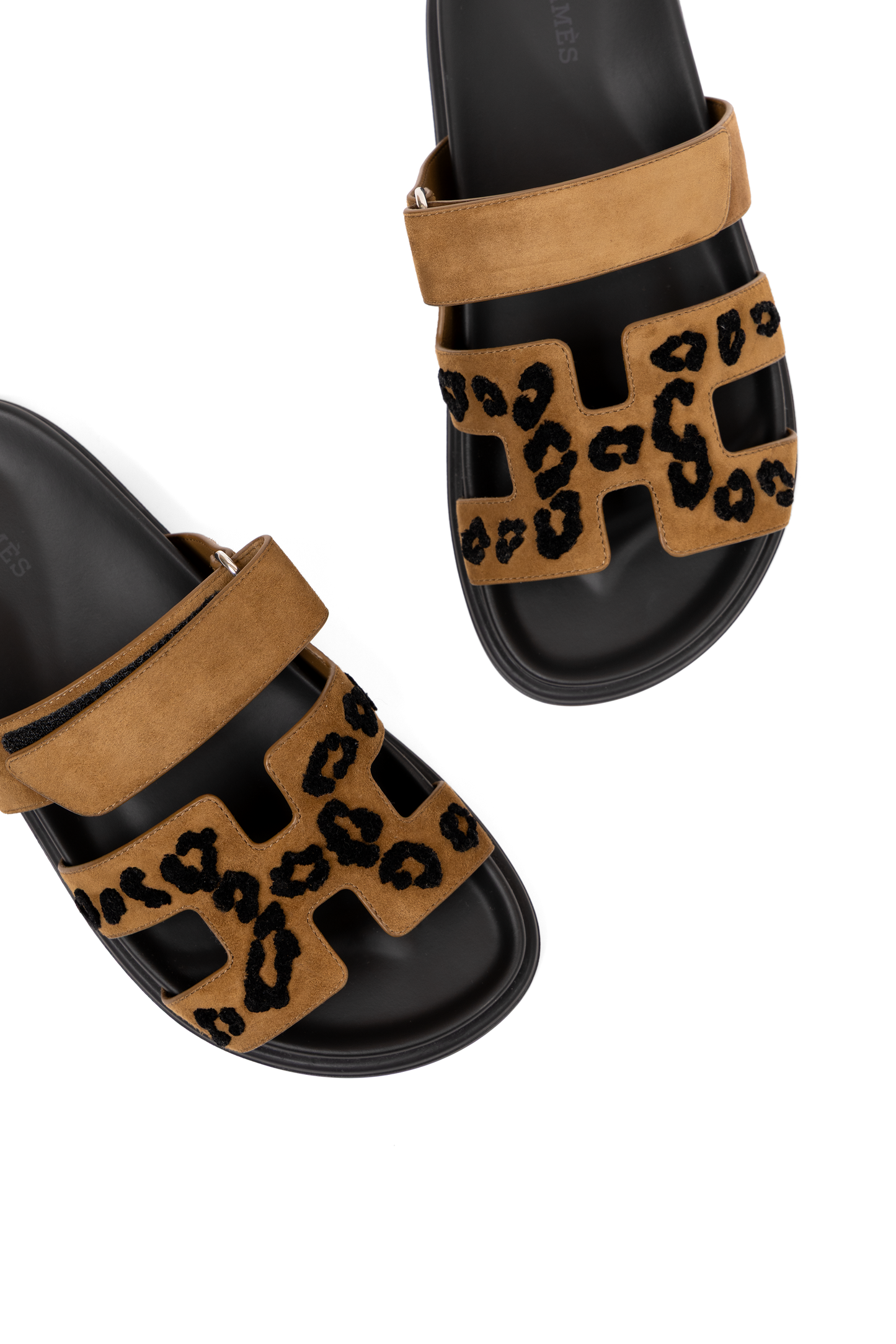 Hermes Cheetah Print Chypre Sandals