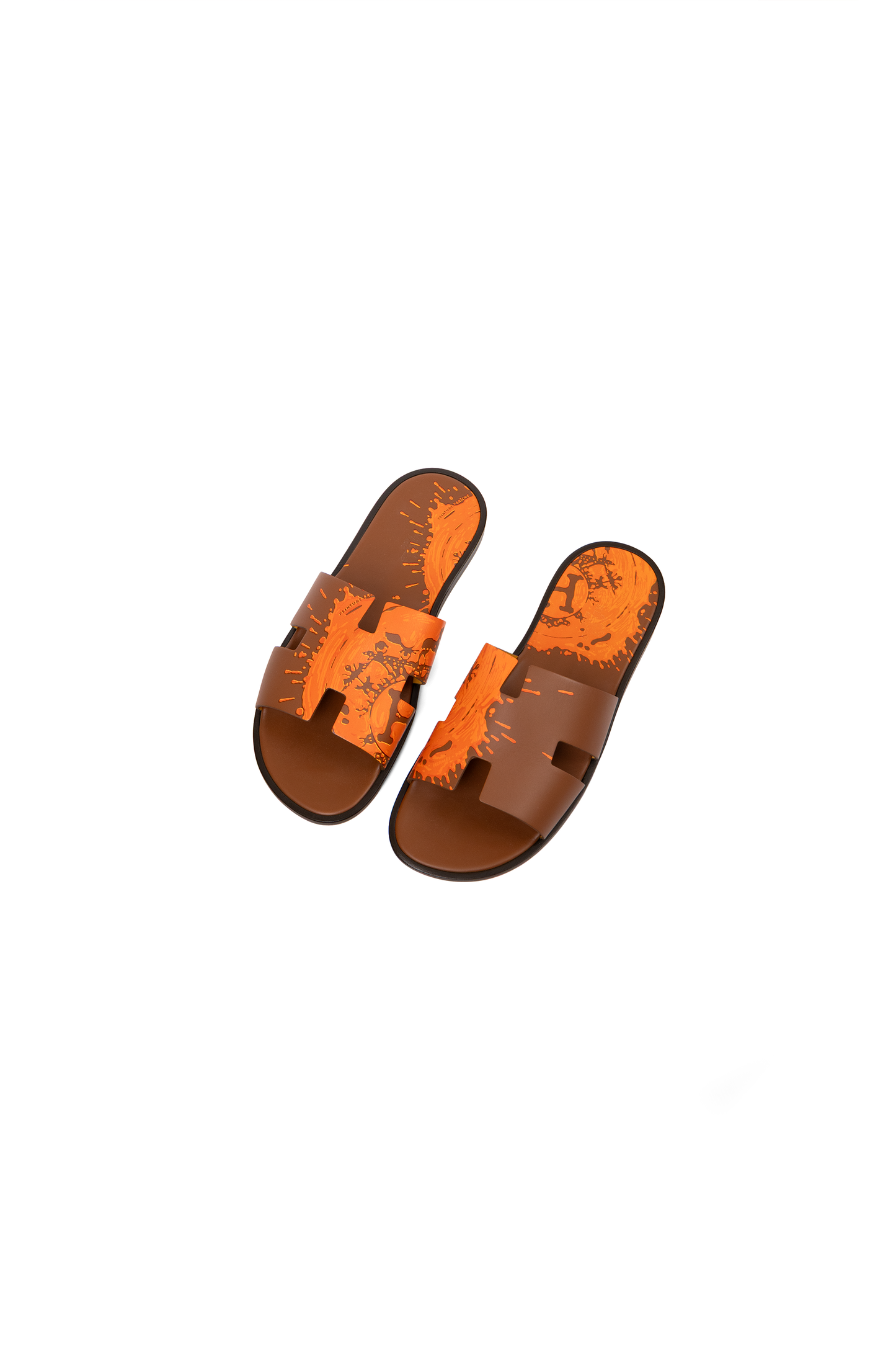 Hermes Izmir Orange Splash Sandals
