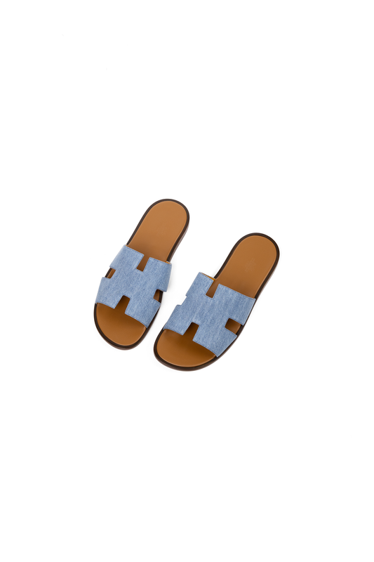 Hermes Izmir Light Denim Sandals