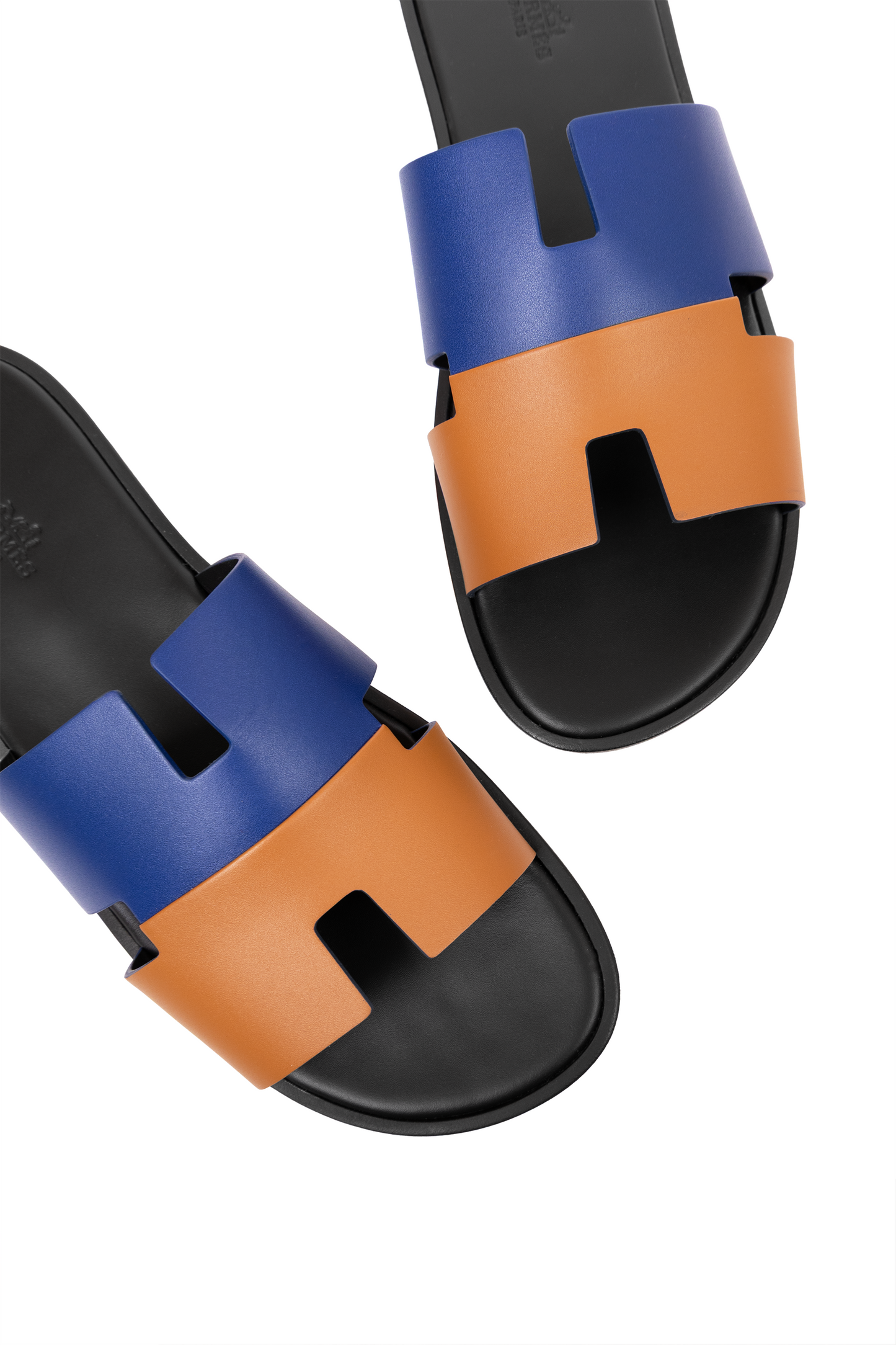 Hermes Izmir Gold and Blue Sandals