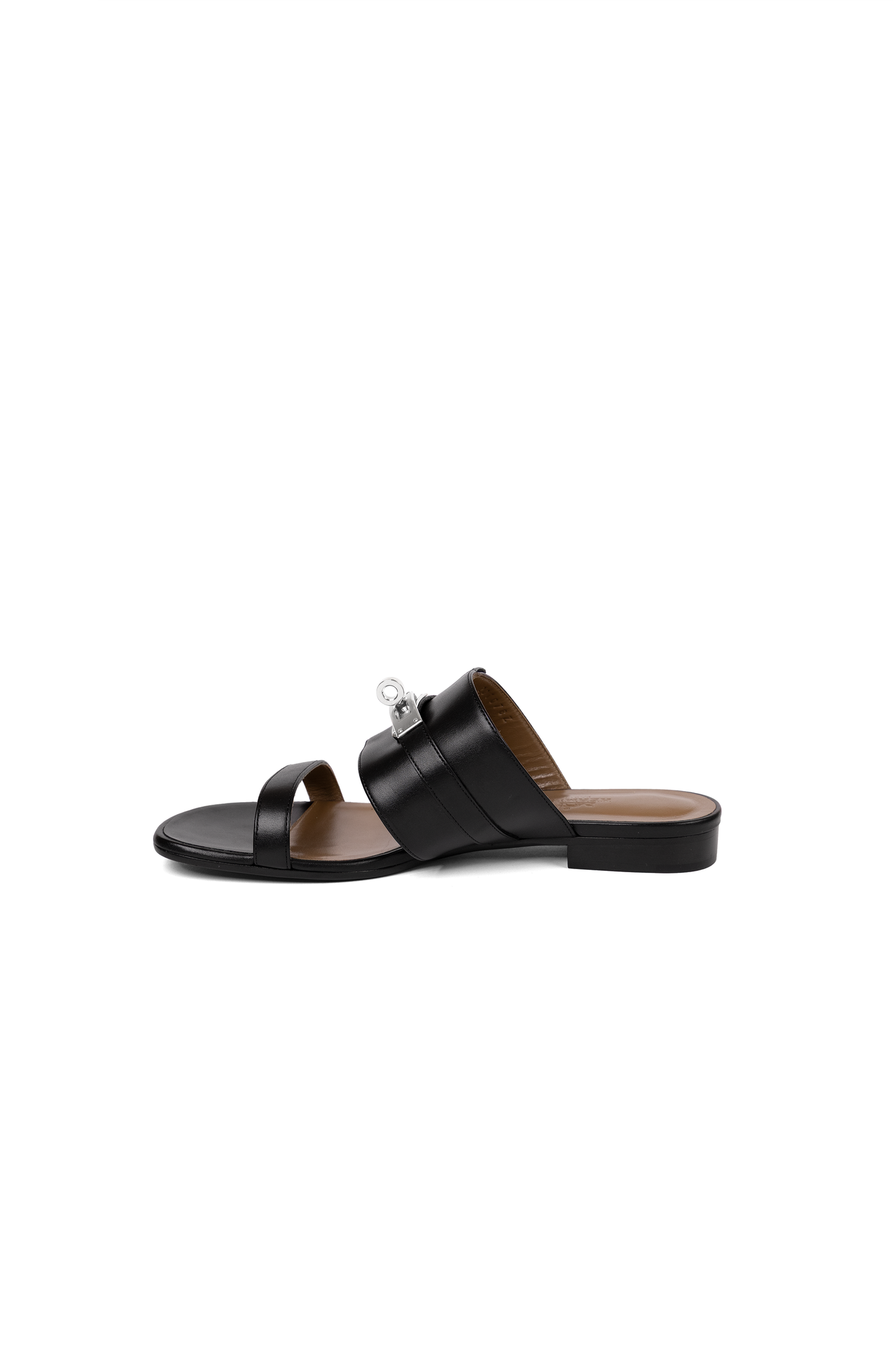 Hermes Black Lock Sandals