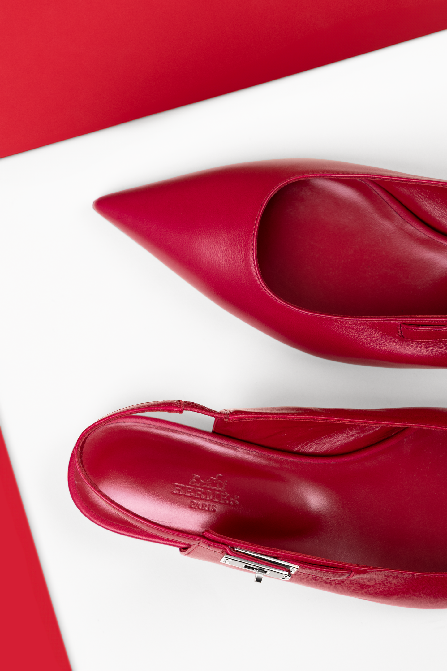 Hermès Rose Framboise Lovely Slingback PHW