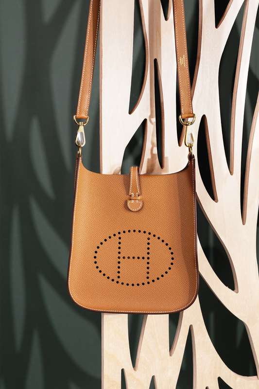 Hermès Mini Evelyne Sellier Epsom Gold GHW