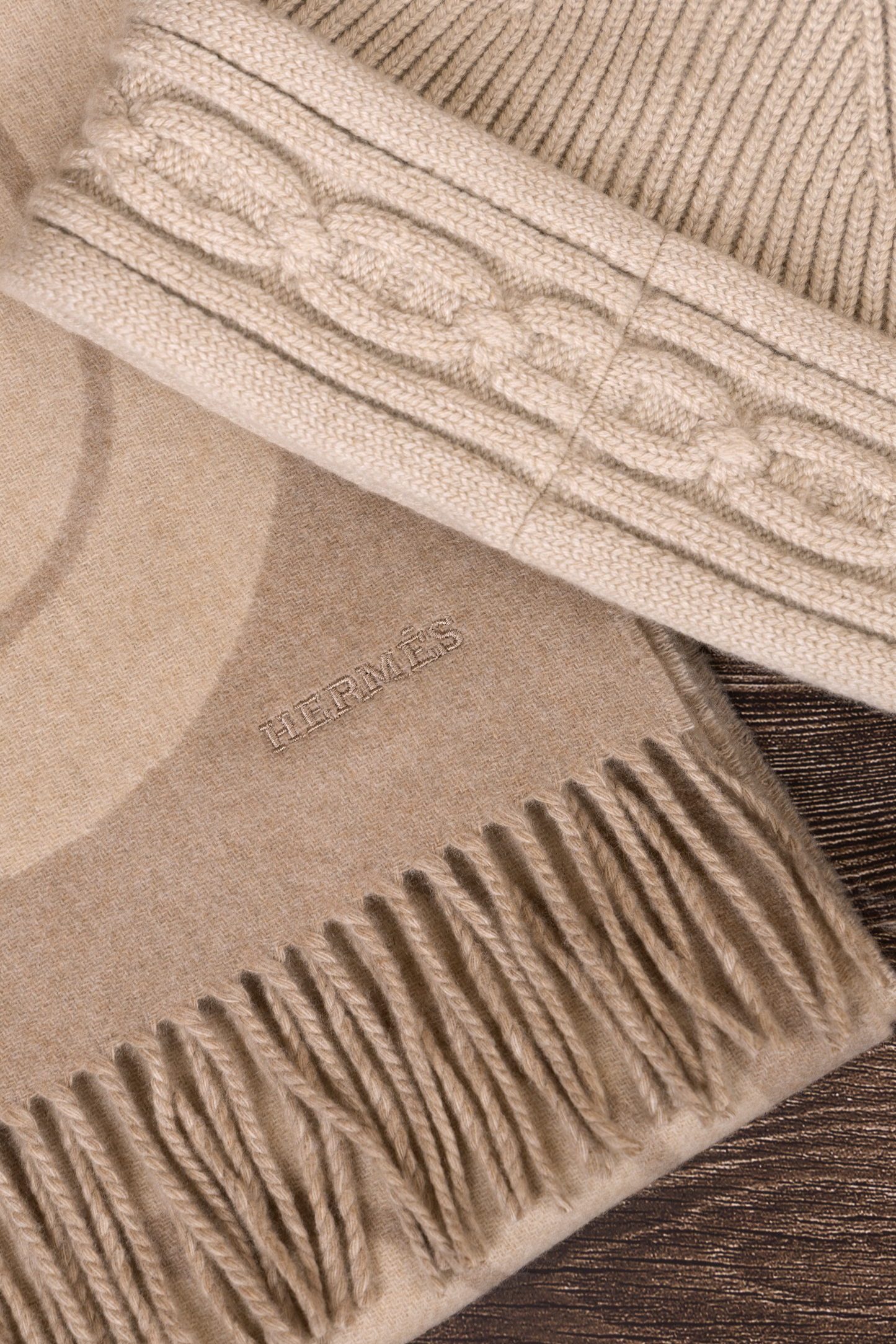 Hermès Maillons TGM Scarf & Heaven Twist Beanie