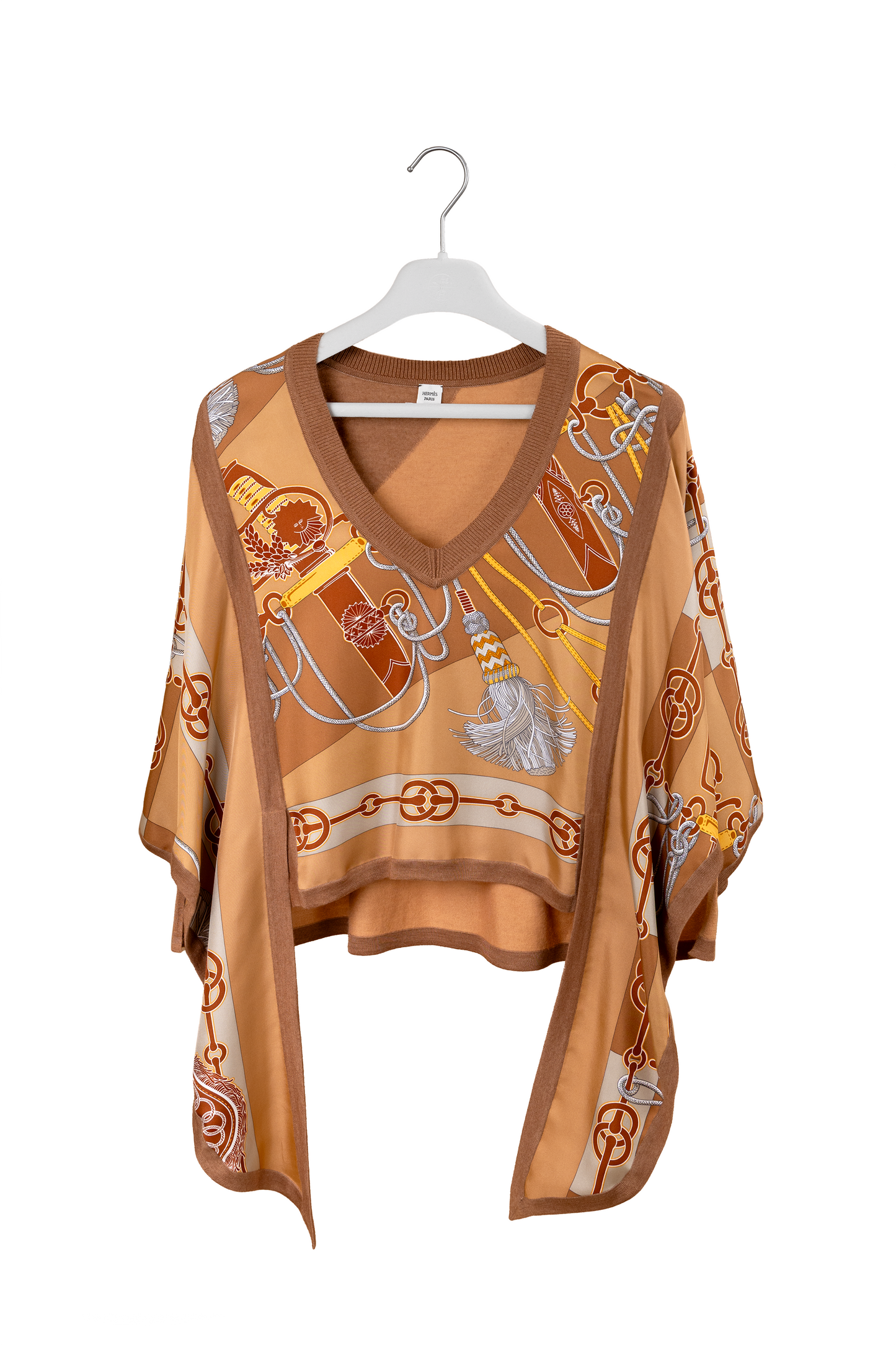 Hermes Silk Knit Scarf Top