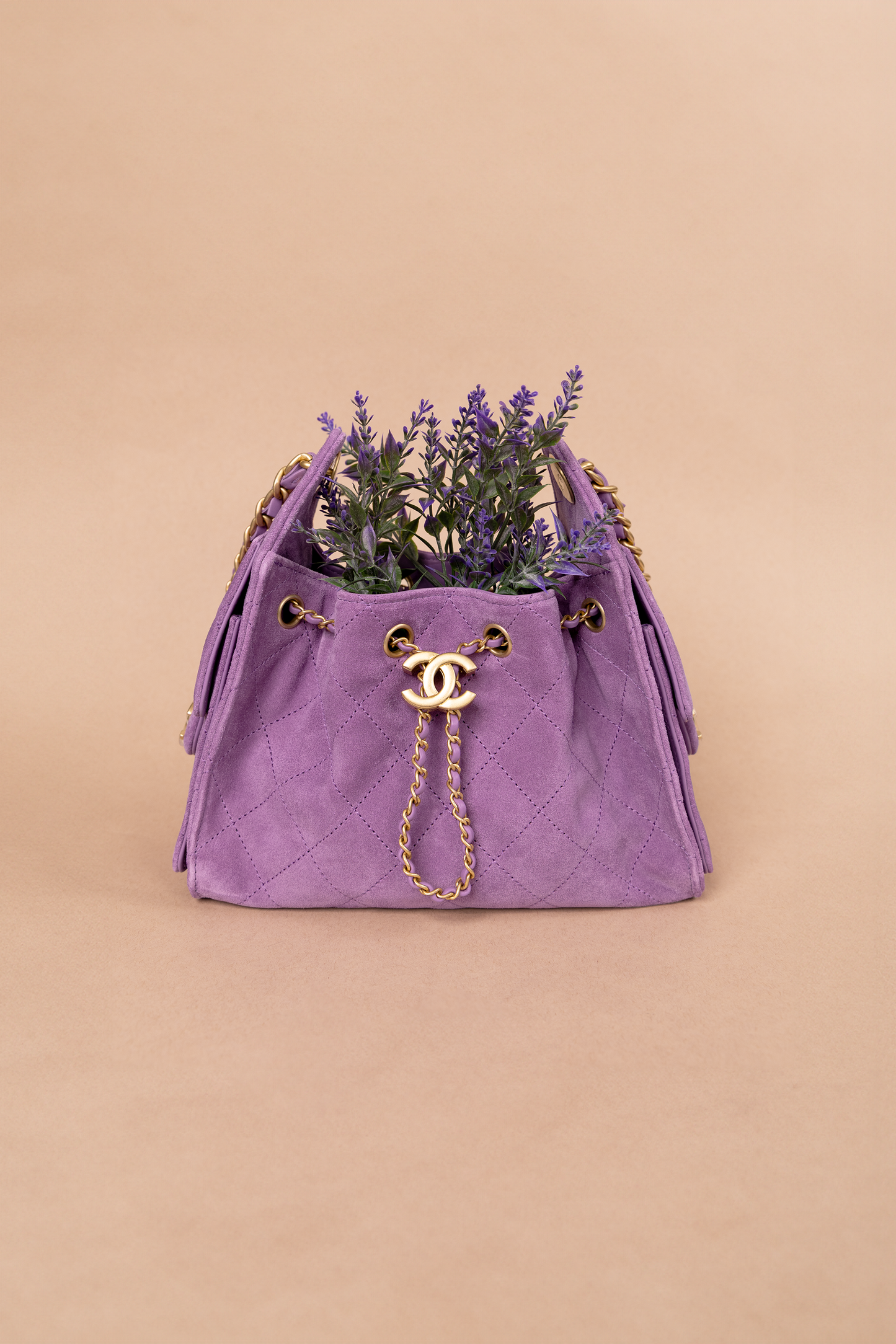 Chanel Mini Hobo Suede Bag in Violet