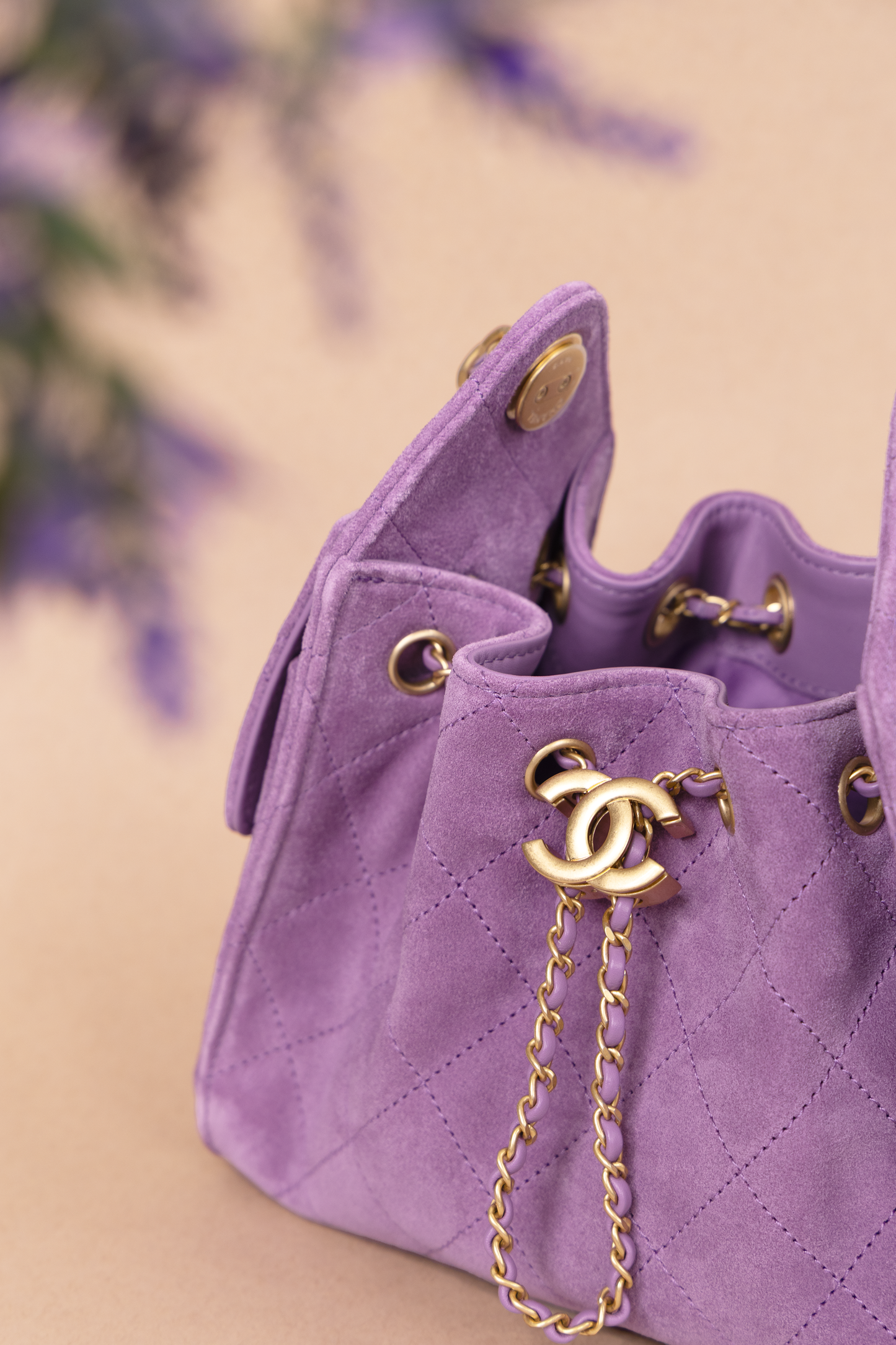 Chanel Mini Hobo Suede Bag in Violet