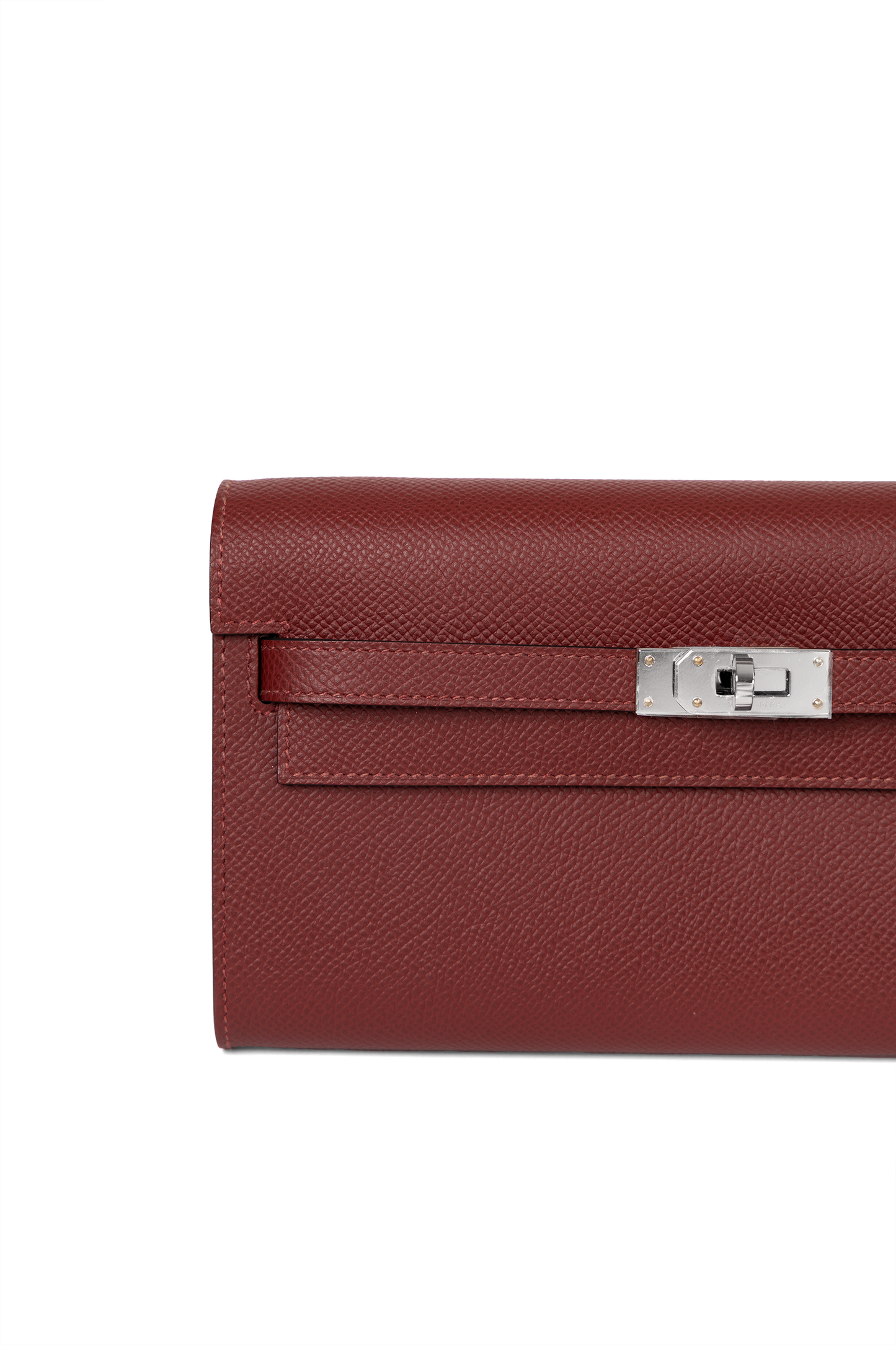 Hermes Kelly To Go in Rouge H with Silver Hardware