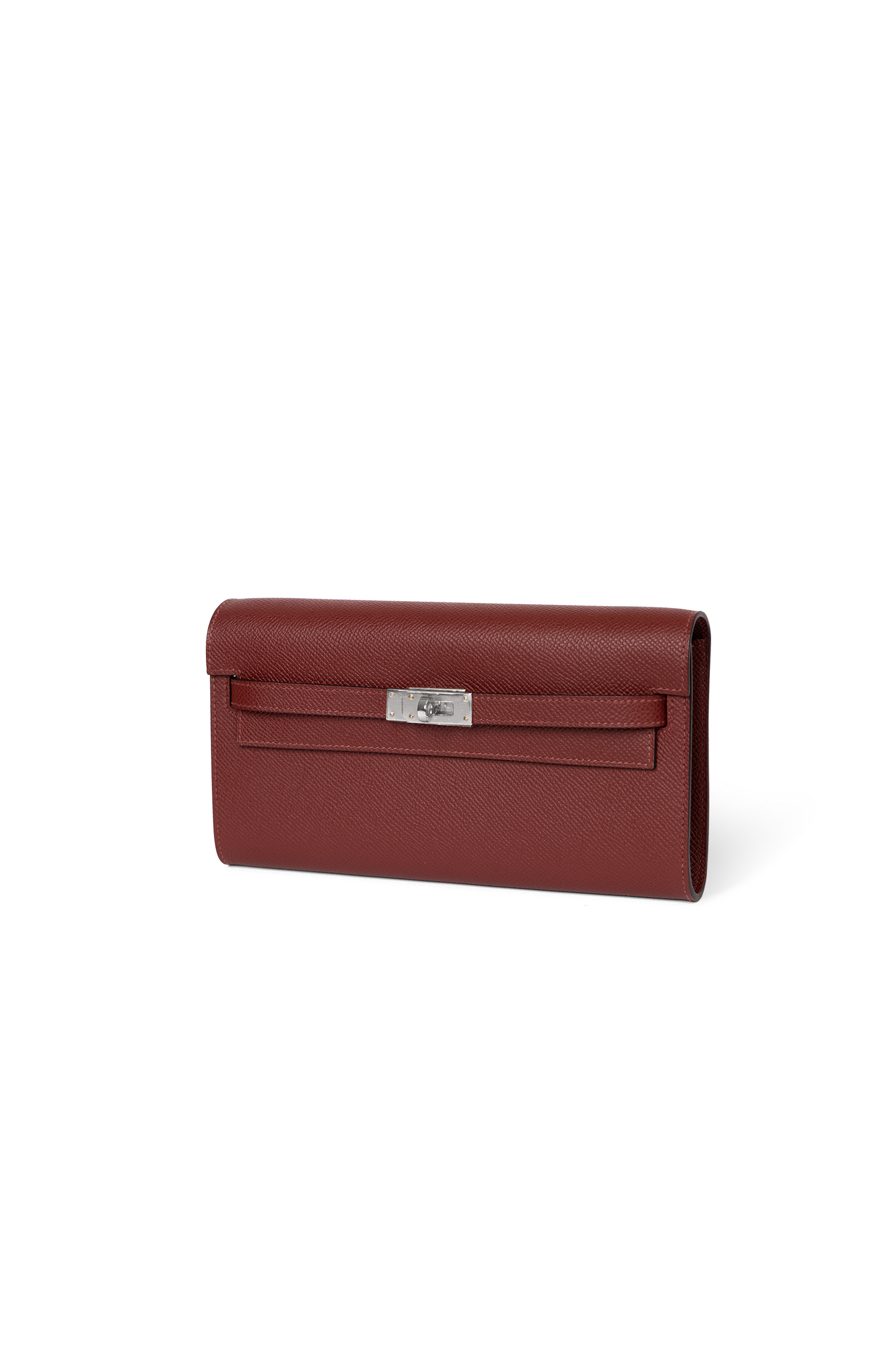 Hermes Kelly To Go in Rouge H with Silver Hardware