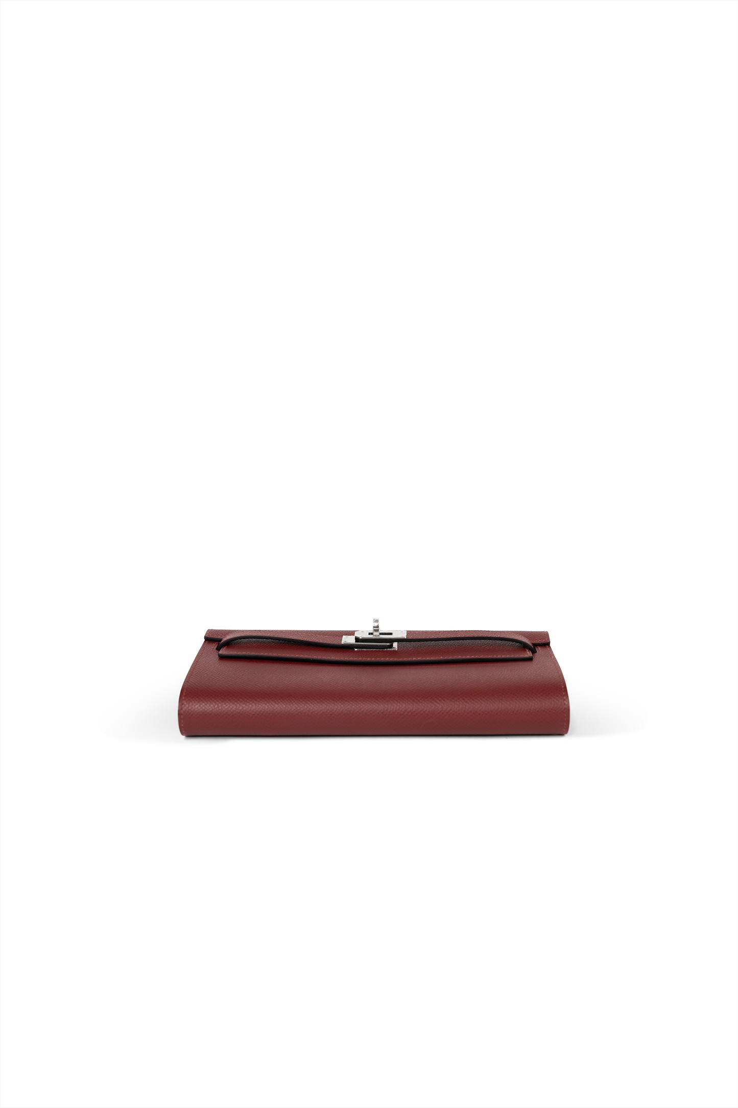 Hermes Kelly To Go in Rouge H with Silver Hardware