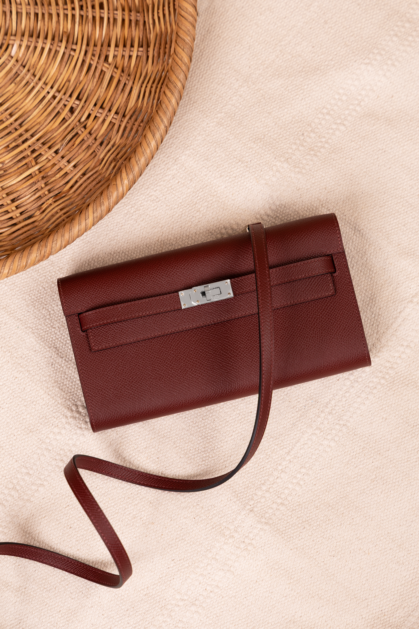 Hermès Kelly Wallet To Go Epsom Rouge H PHW