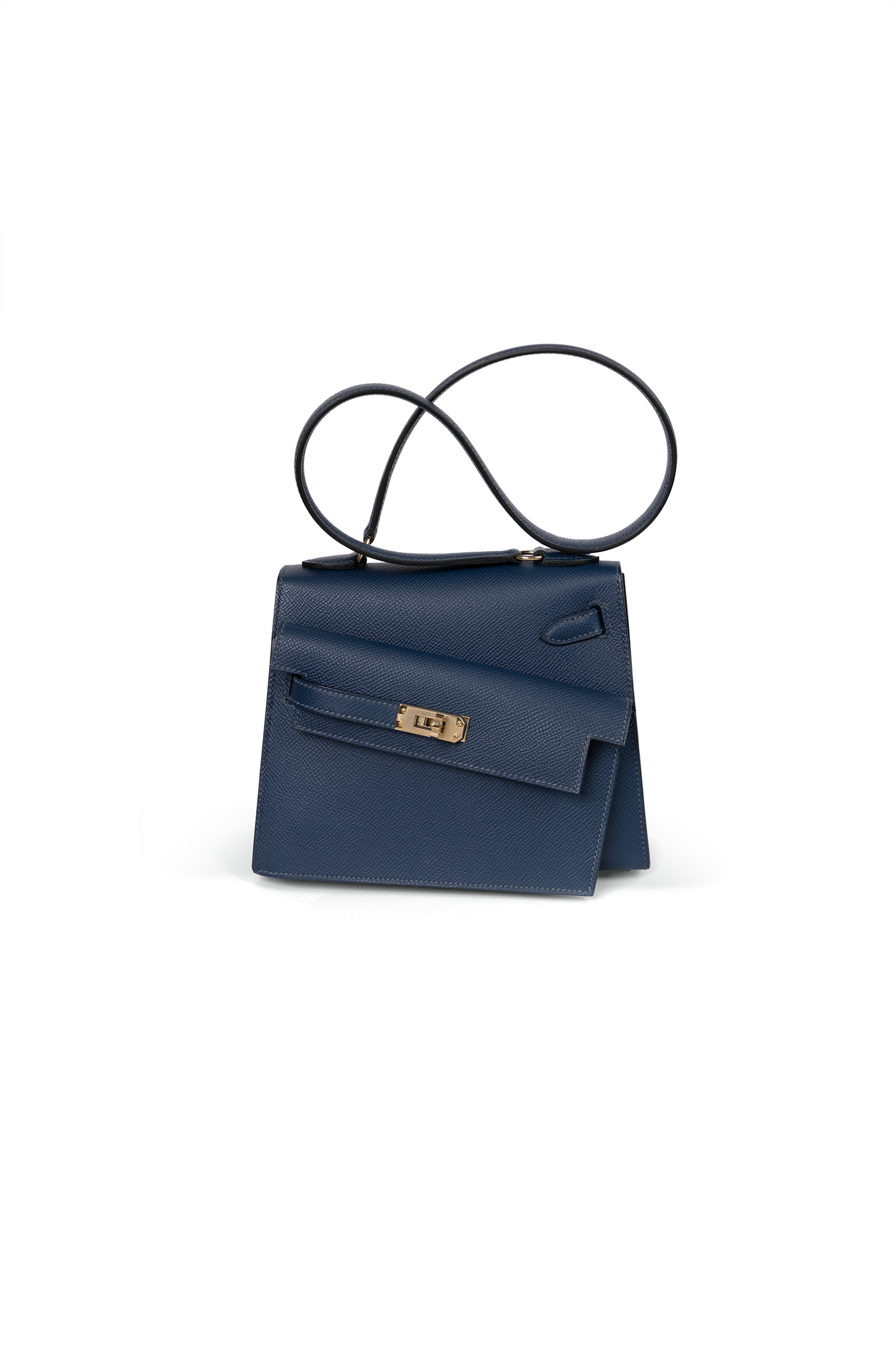 Hermes Kelly Desordre in Blue De Prusse with Gold Hardware