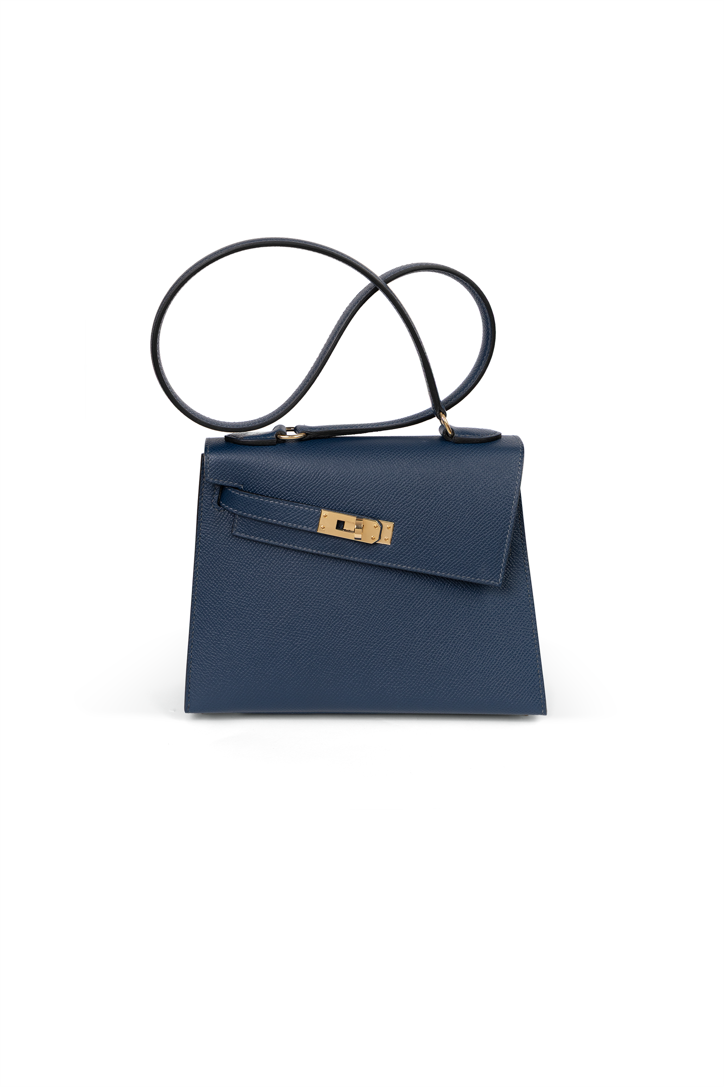 Hermes Kelly Desordre in Blue De Prusse with Gold Hardware