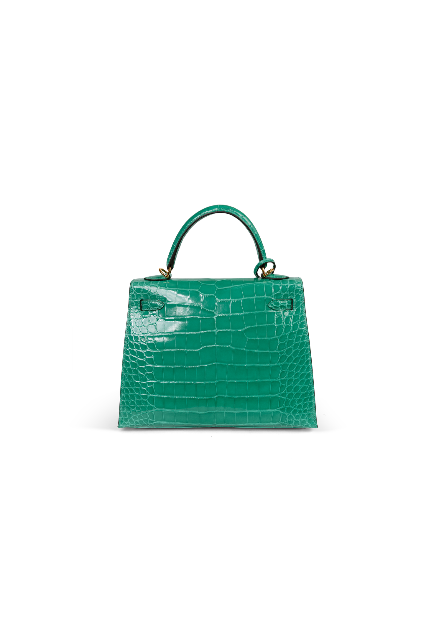 Hermes Kelly 25 Alligator in Vert Jade with Gold Hardware