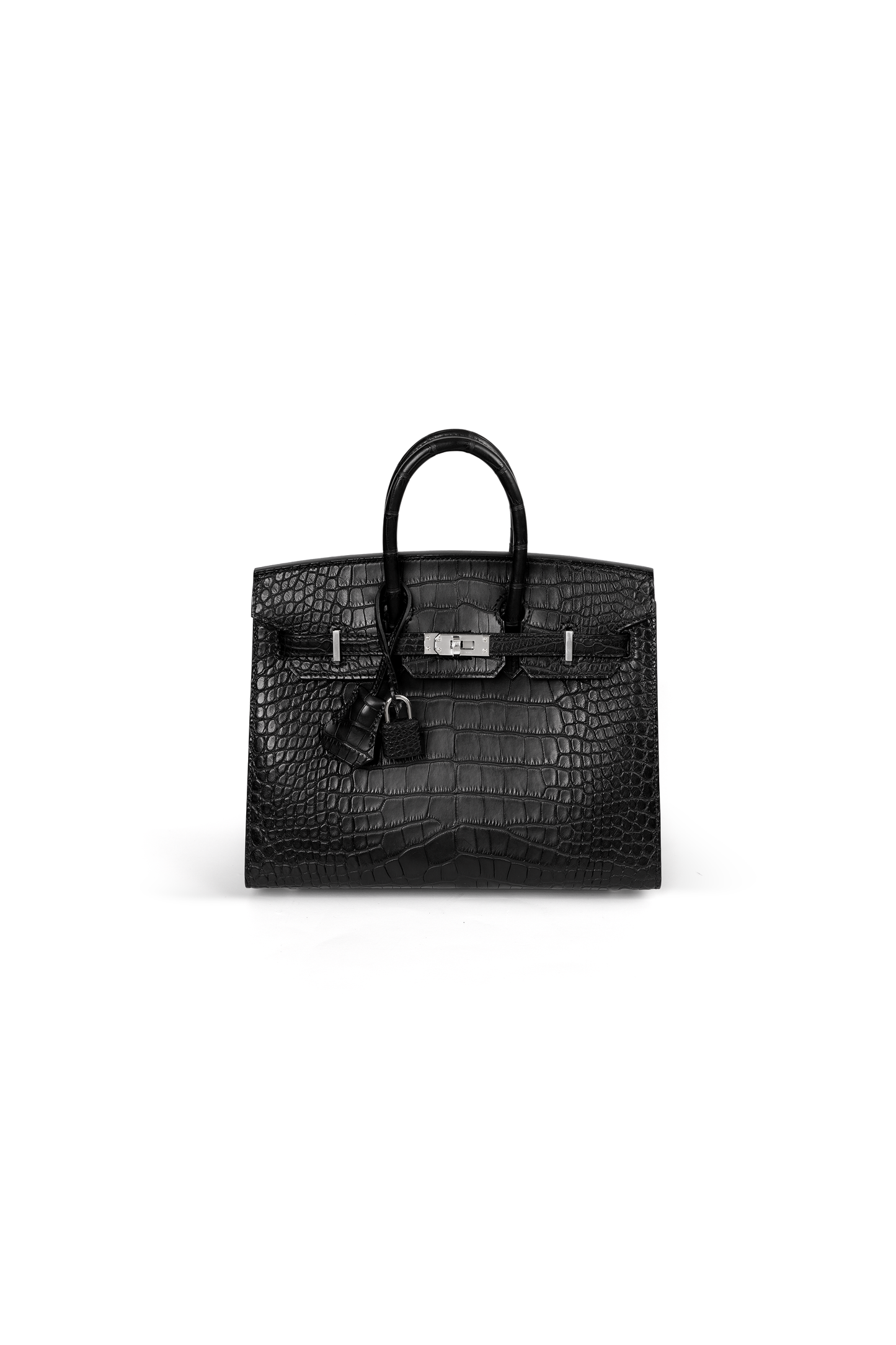 Hermes Birkin 20 Lizard in Black with Silver Hardware