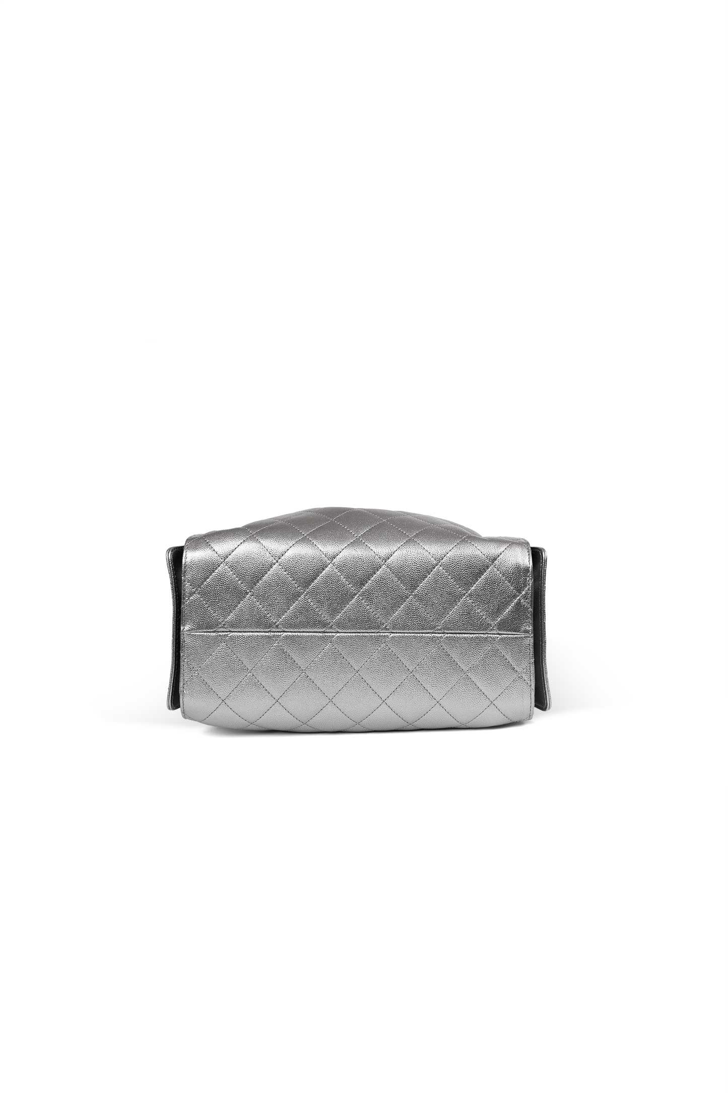 Chanel 25 Small Metallic Silver Bag
