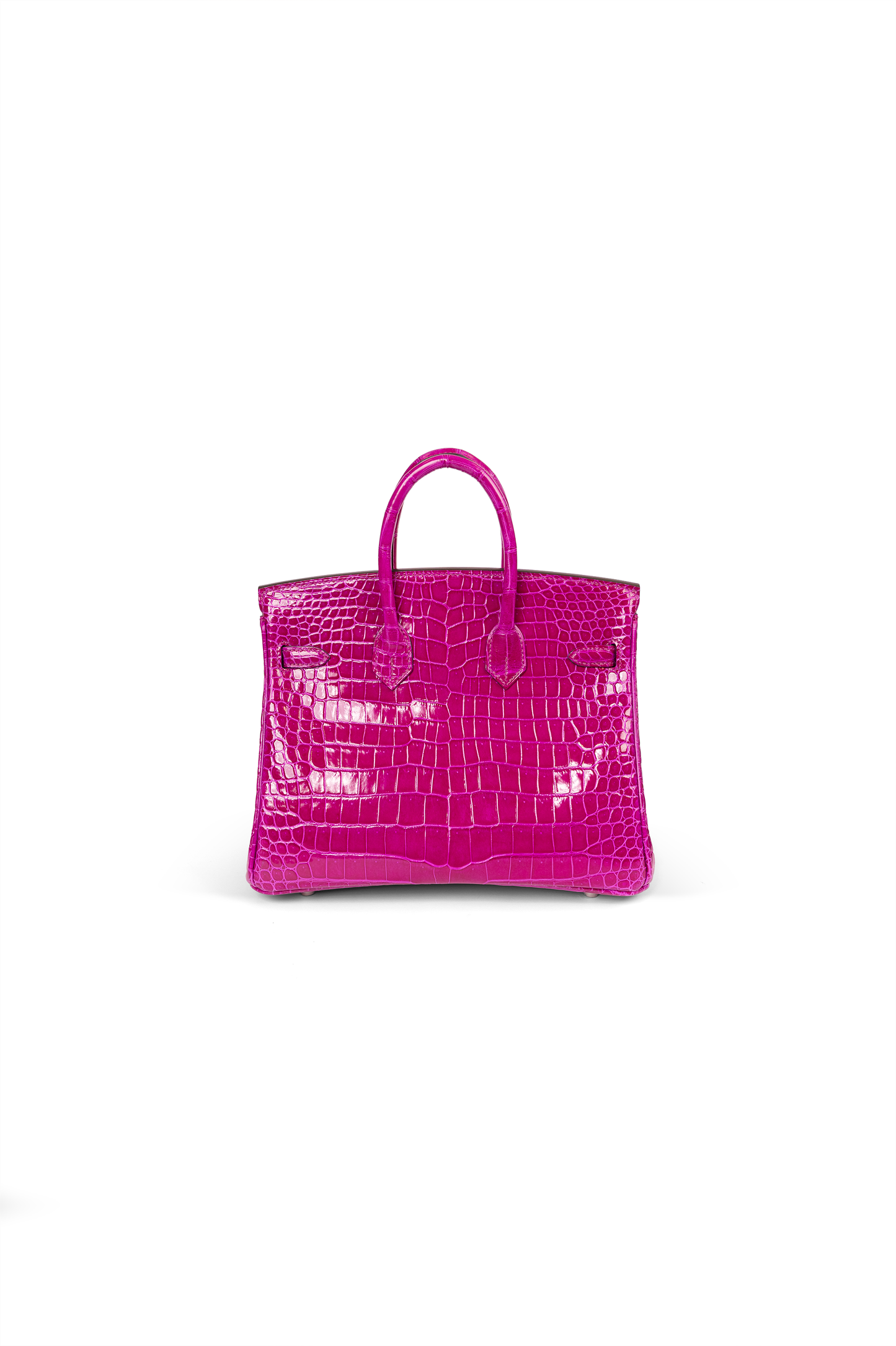 Hermes Birkin 25 Alligator in Rose Pourpre with Silver Hardware