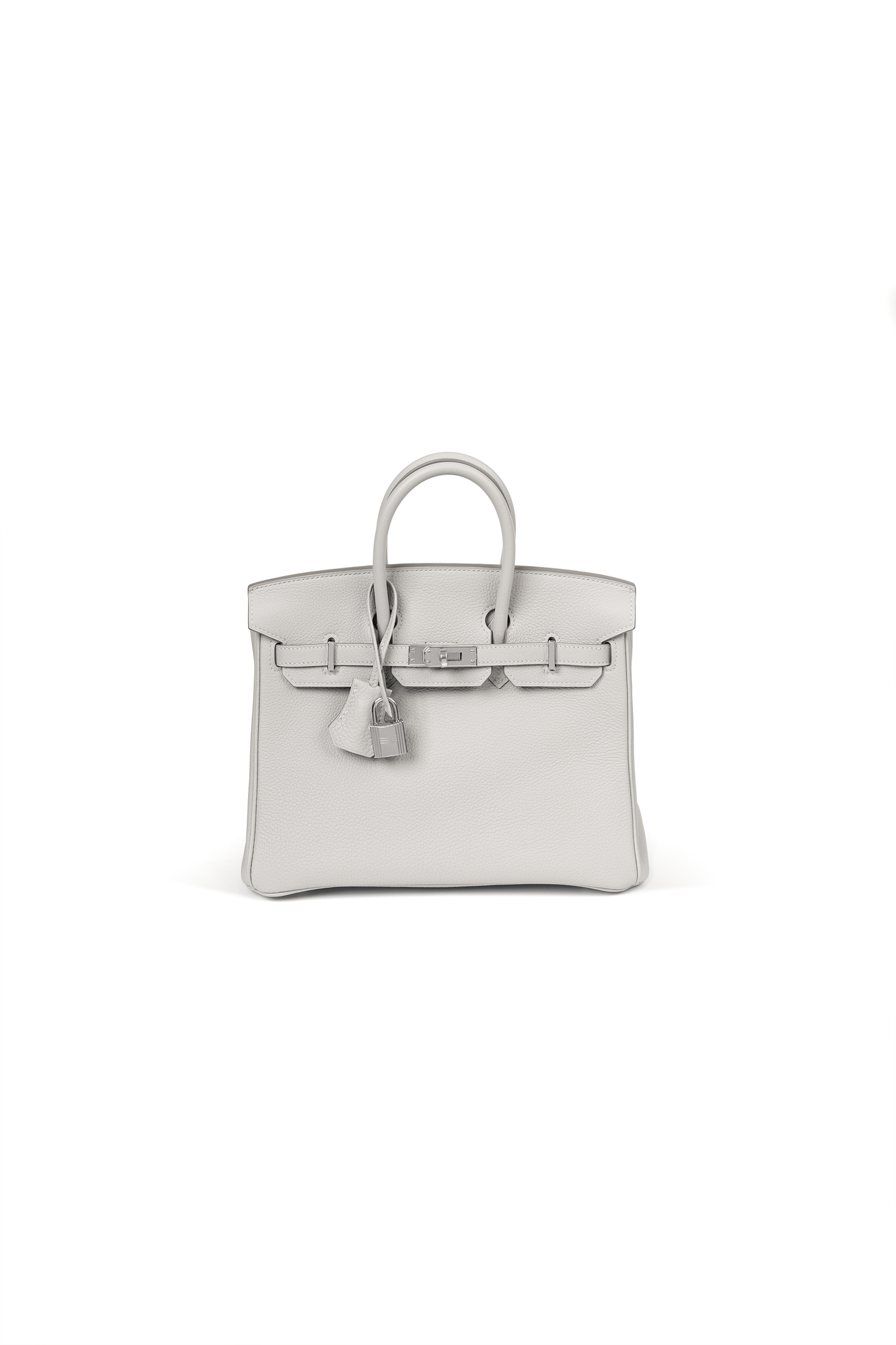 Hermes Birkin 25 Togo in Gris Perle/Nata with Silver Hardware