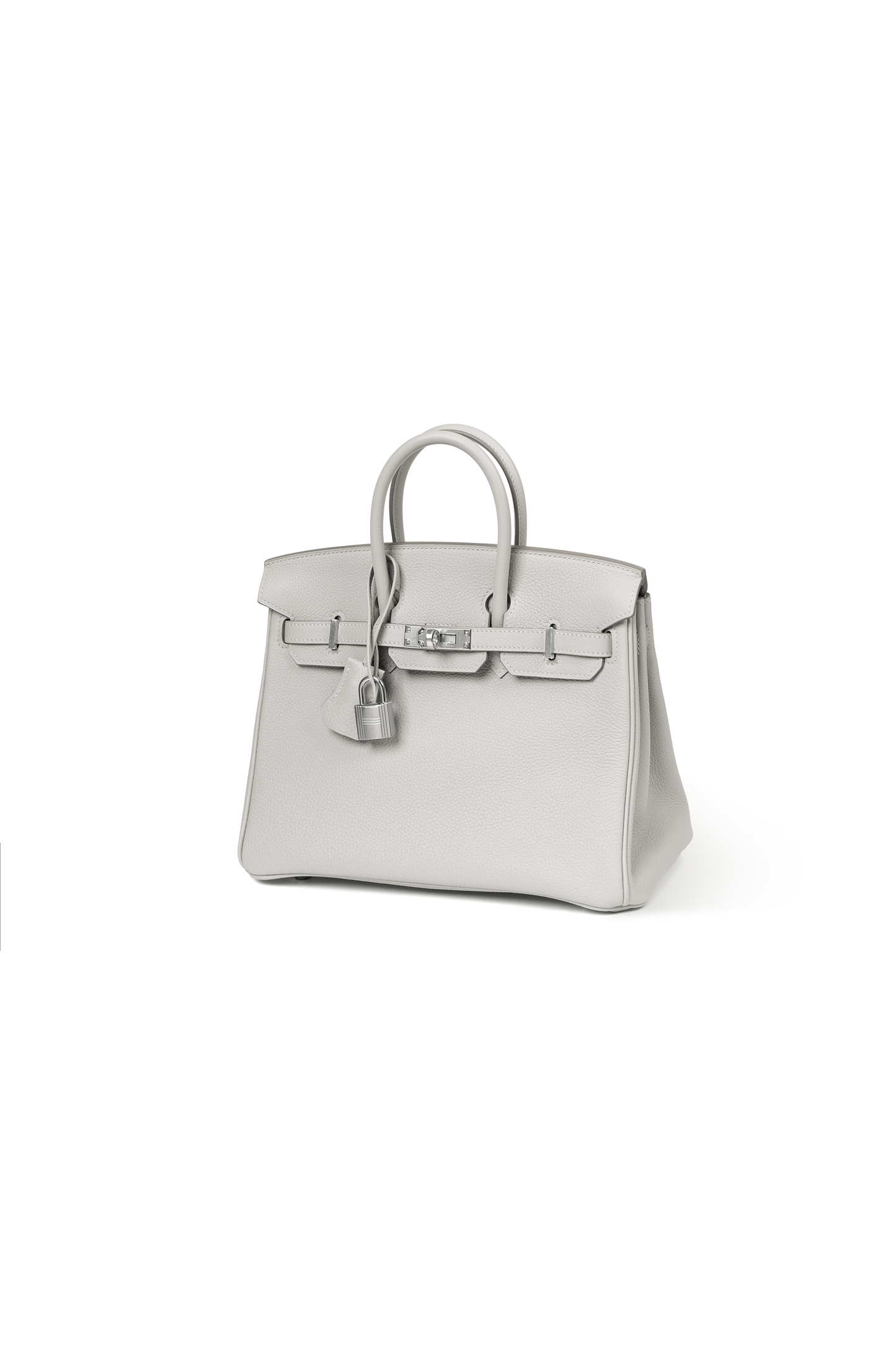 Hermes Birkin 25 Togo in Gris Perle/Nata with Silver Hardware
