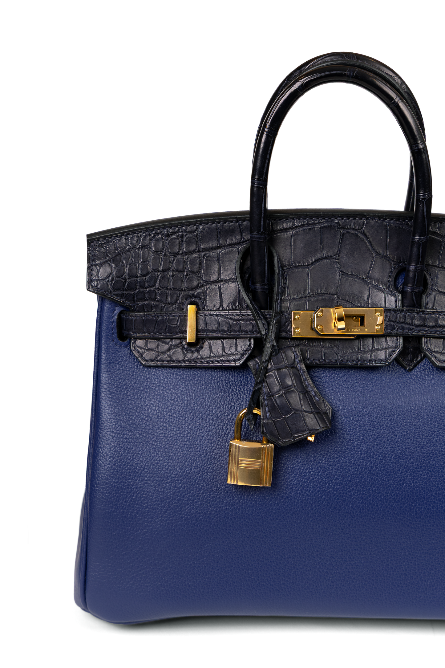 Hermes Birkin 25 Touch in Blue Indigo/Blue Sapphire with Gold Hardware