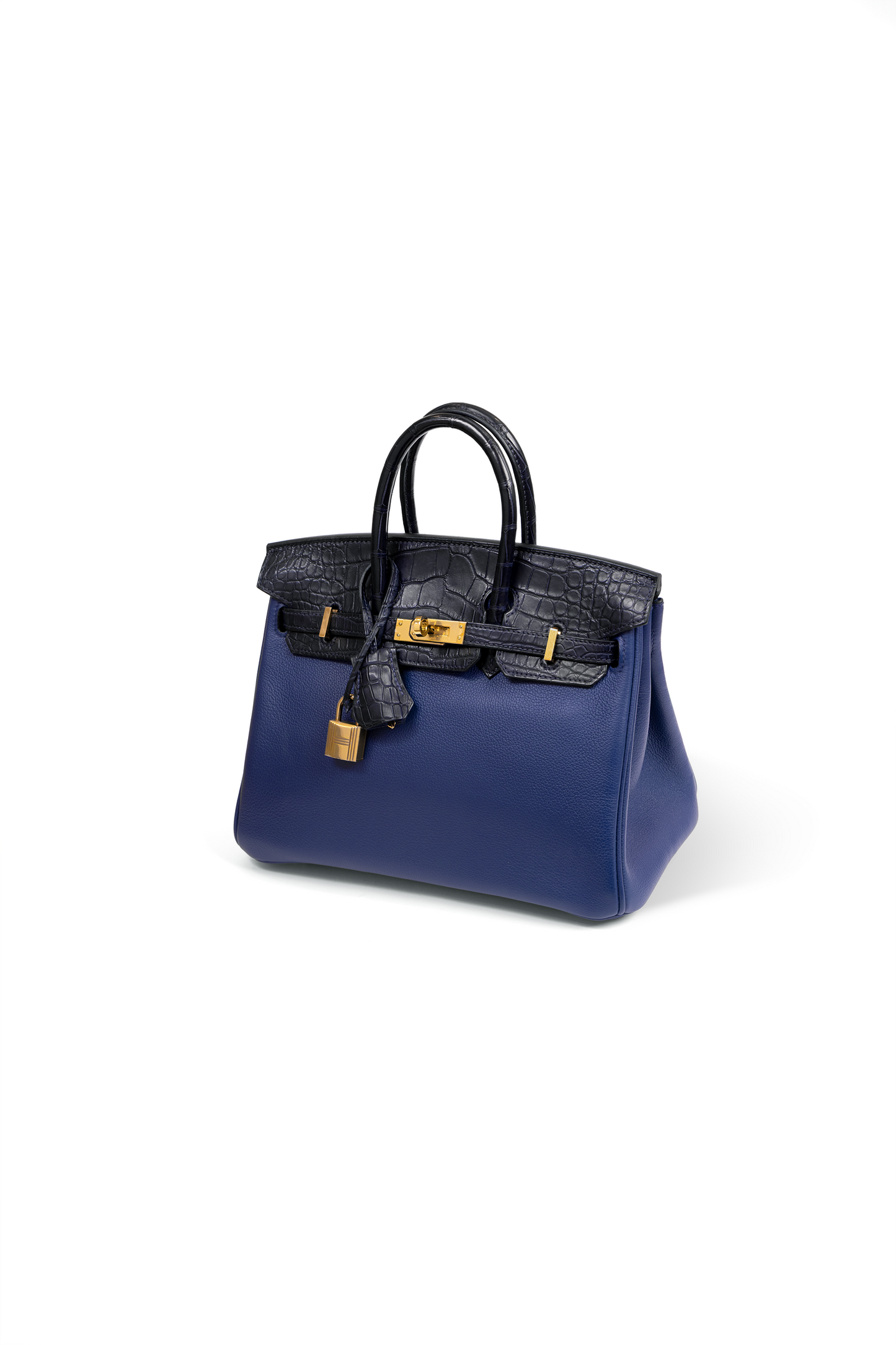 Hermes Birkin 25 Touch in Blue Indigo/Blue Sapphire with Gold Hardware