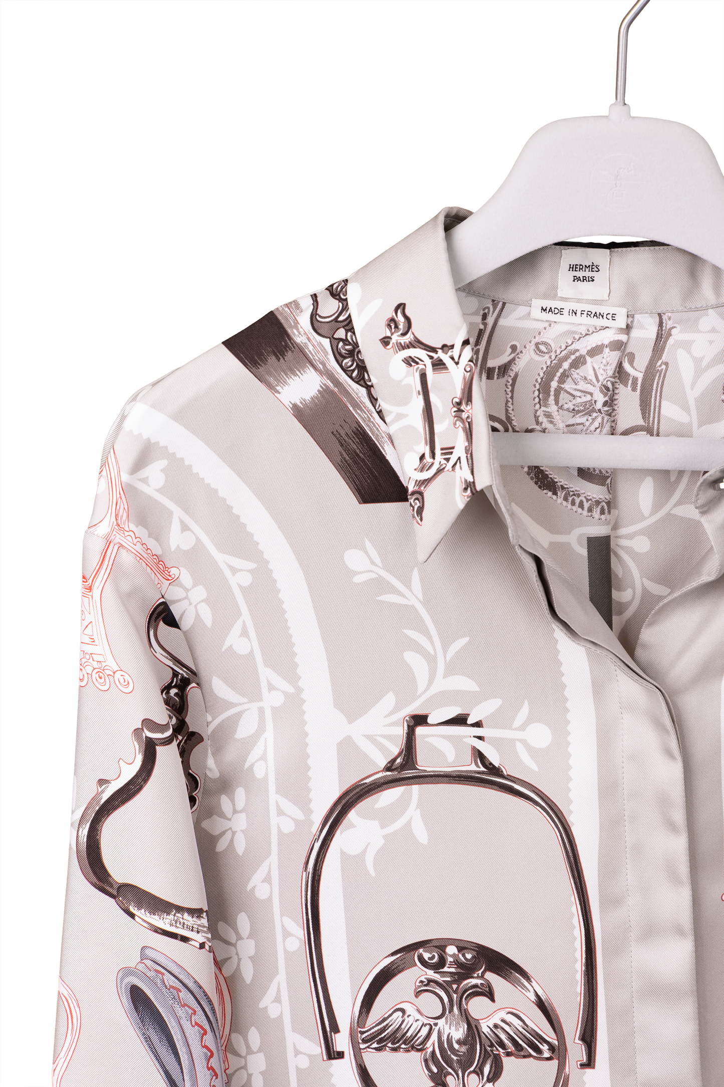 Hermes Silk Button Down Shirt