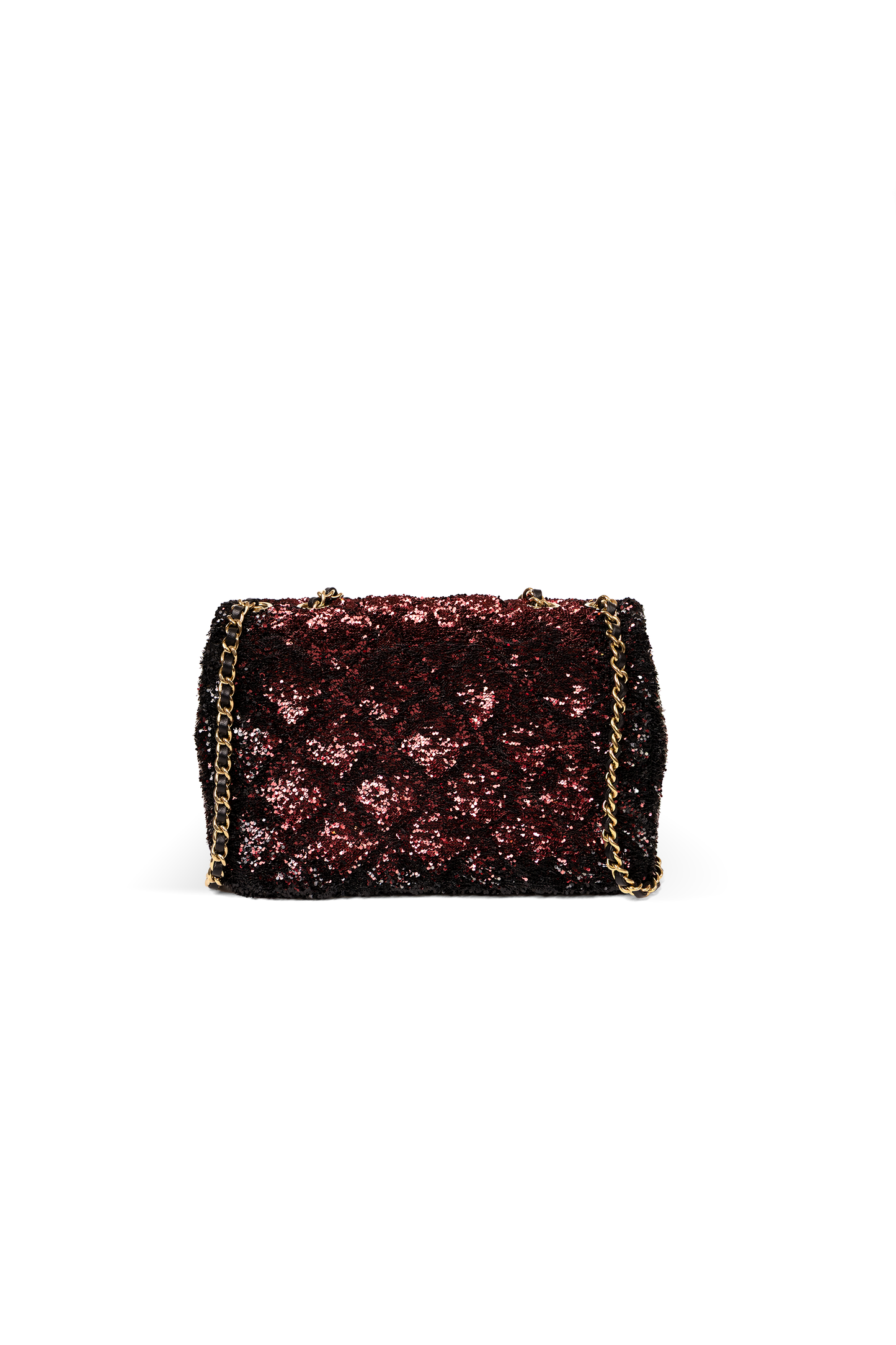 Chanel Black and Red Sequin Flap Bag