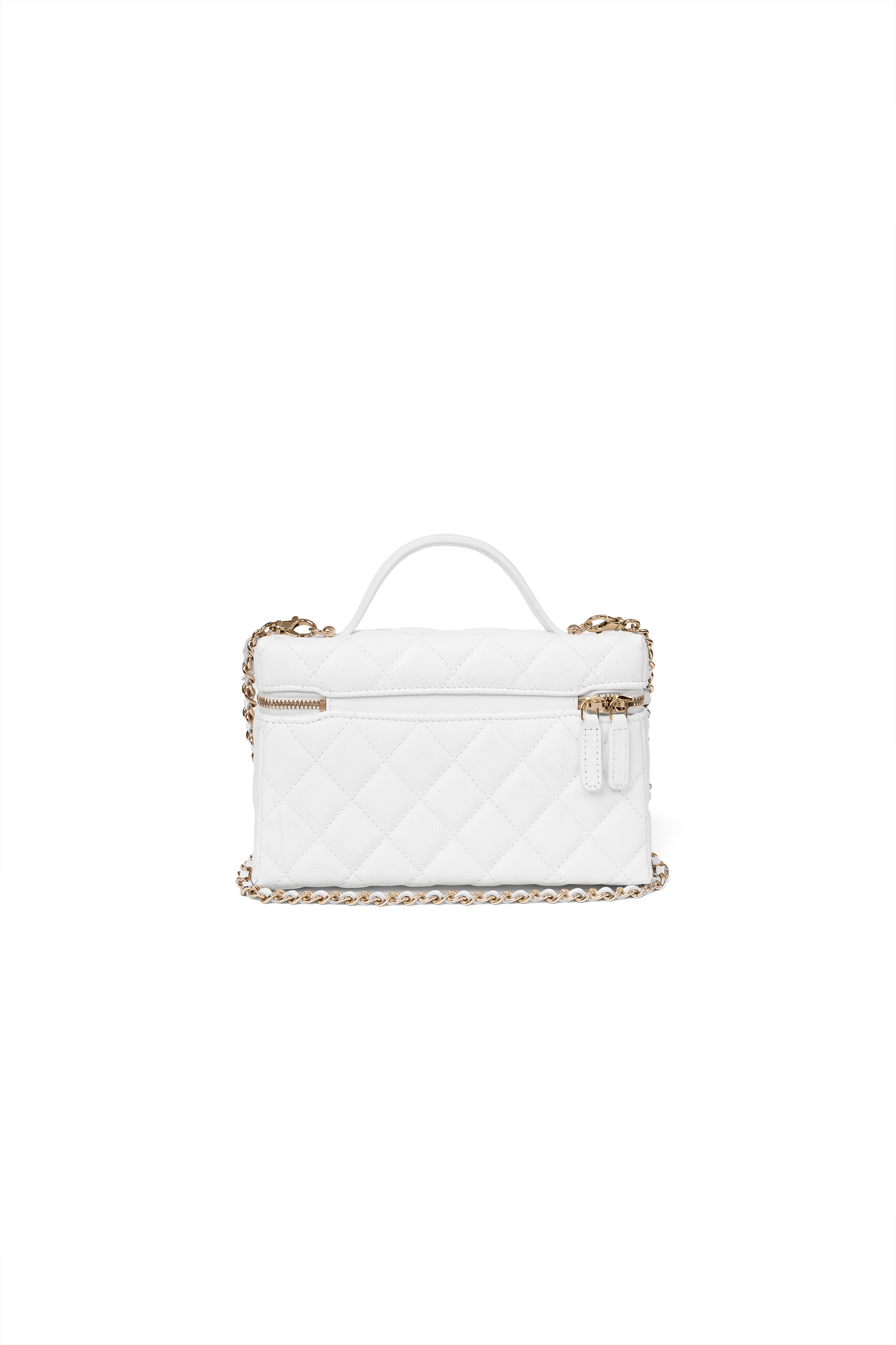 Chanel White Vanity Bag