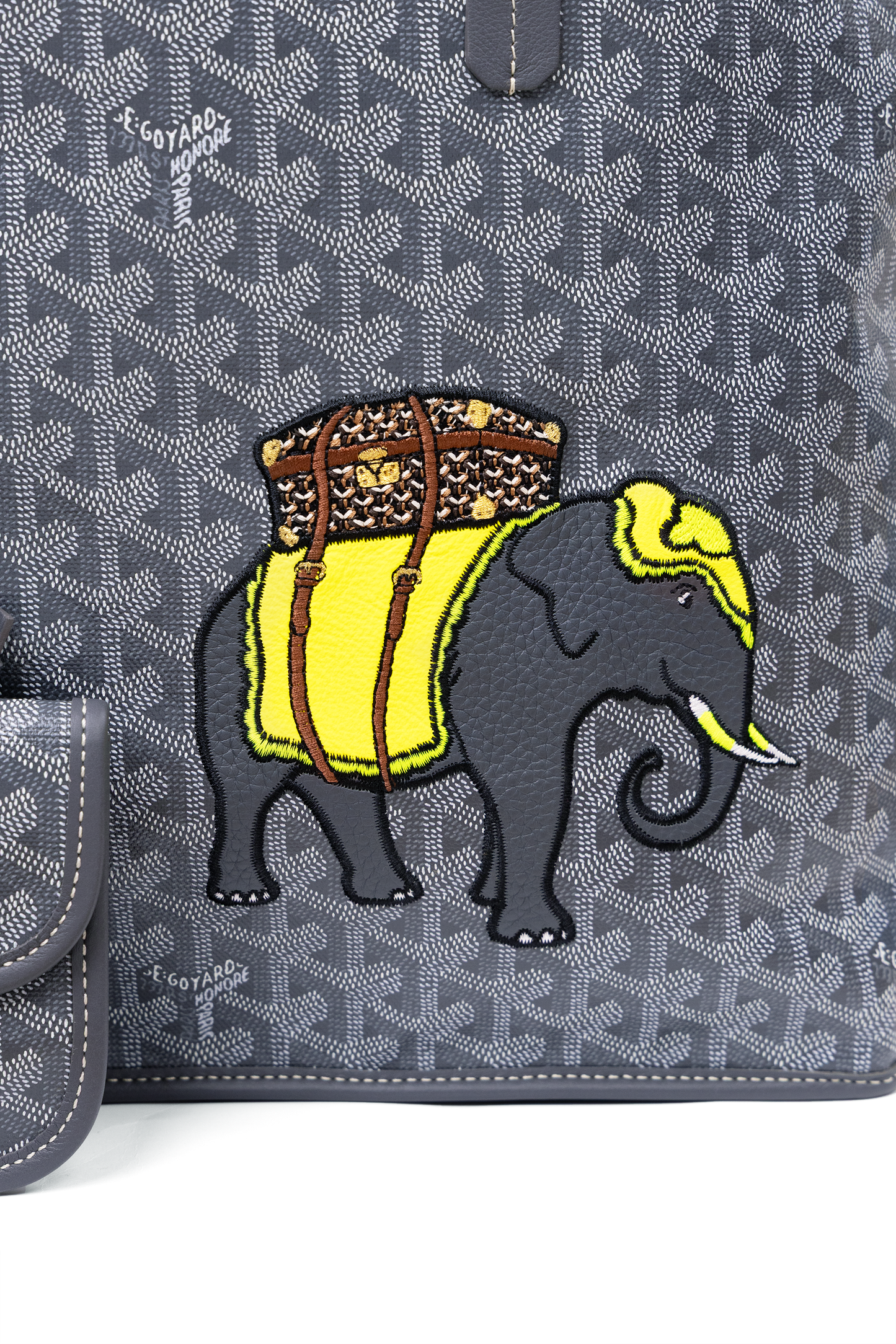 Goyard Grey PM Anjou Reversible Elephant Tote