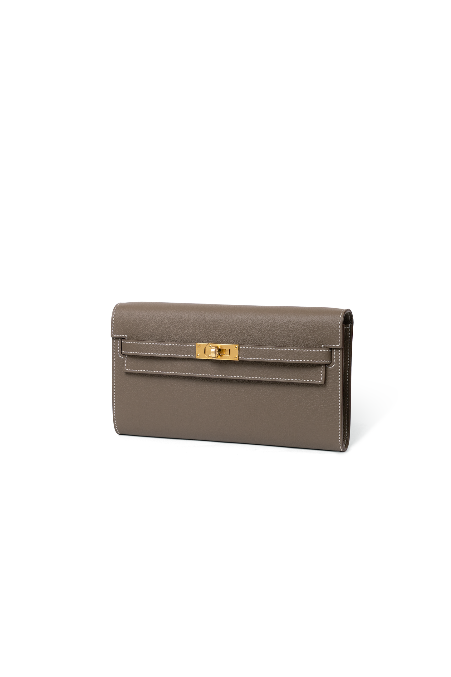 Hermes Kelly To Go in Etoupe with Gold Hardware