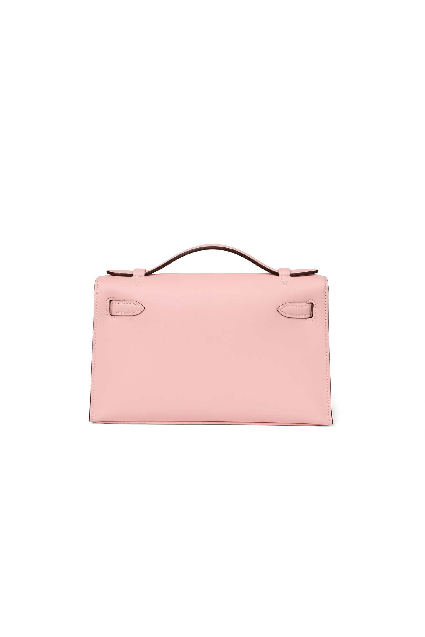Hermes Kelly Pochette in Rose Sakura with Silver Hardware