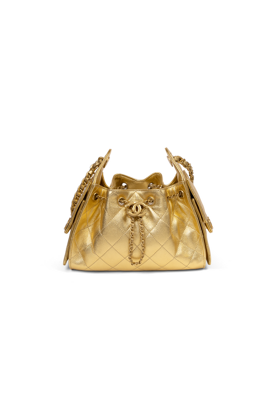 Chanel 25 Mini in Metallic Gold