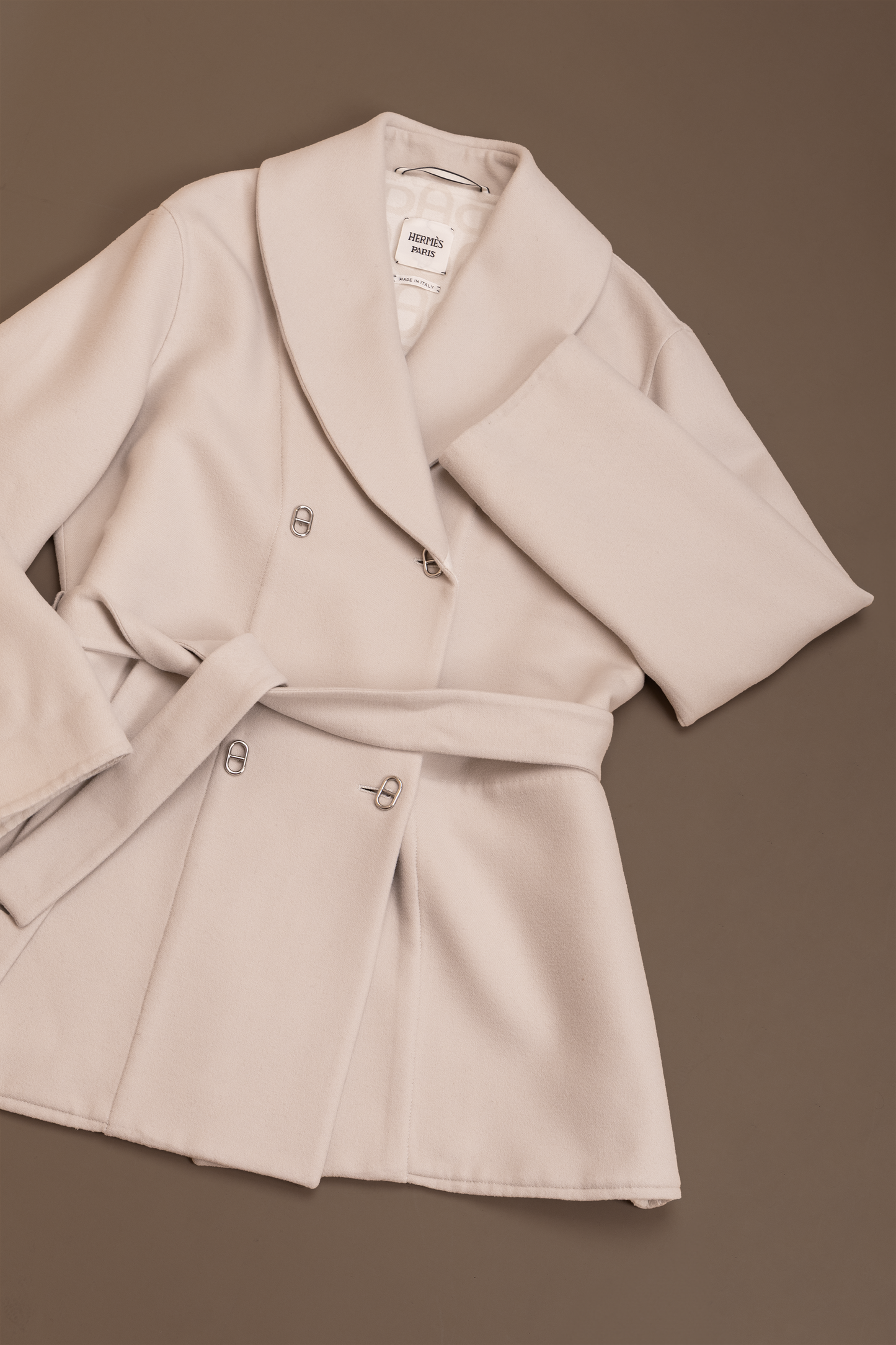 Hermès Coat in Blanc Sable