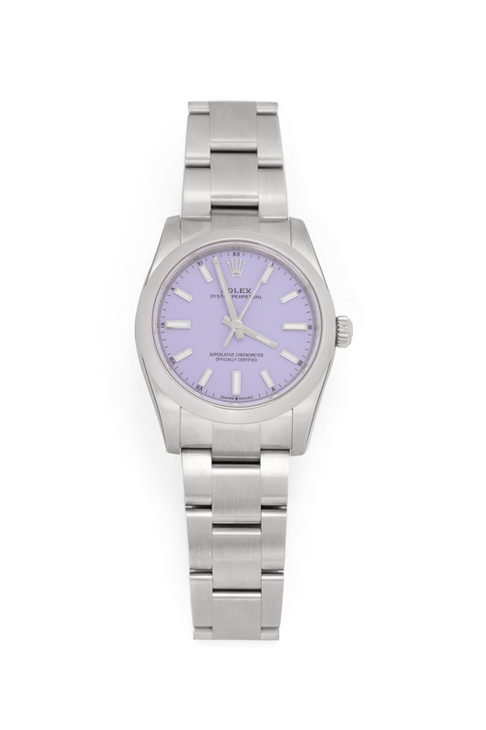 Rolex Oyster Perpetual 36MM Watch in Oystersteel & Lavendar Dial