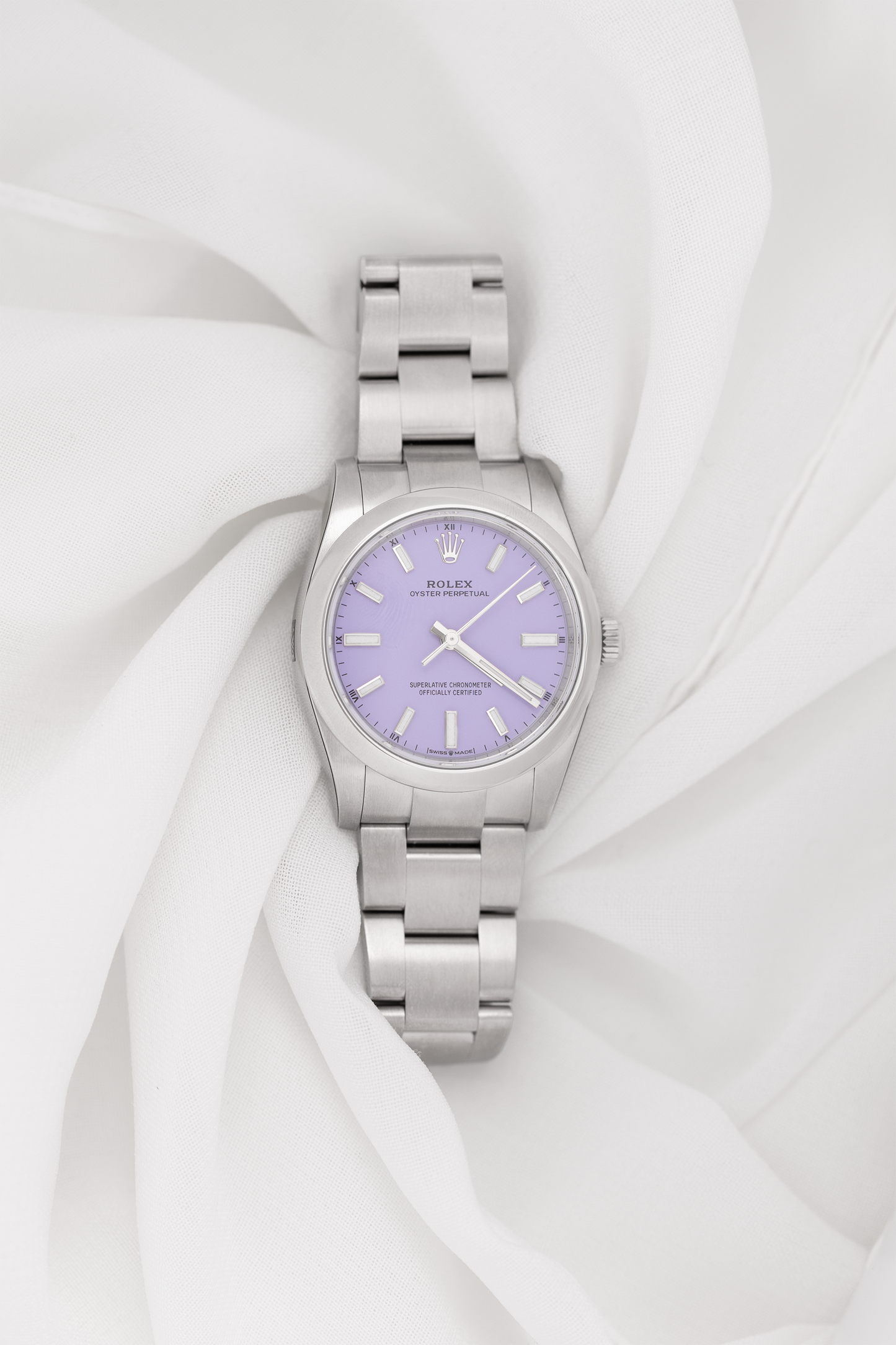 Rolex Oyster Perpetual Watch 36MM with Lavender Dial