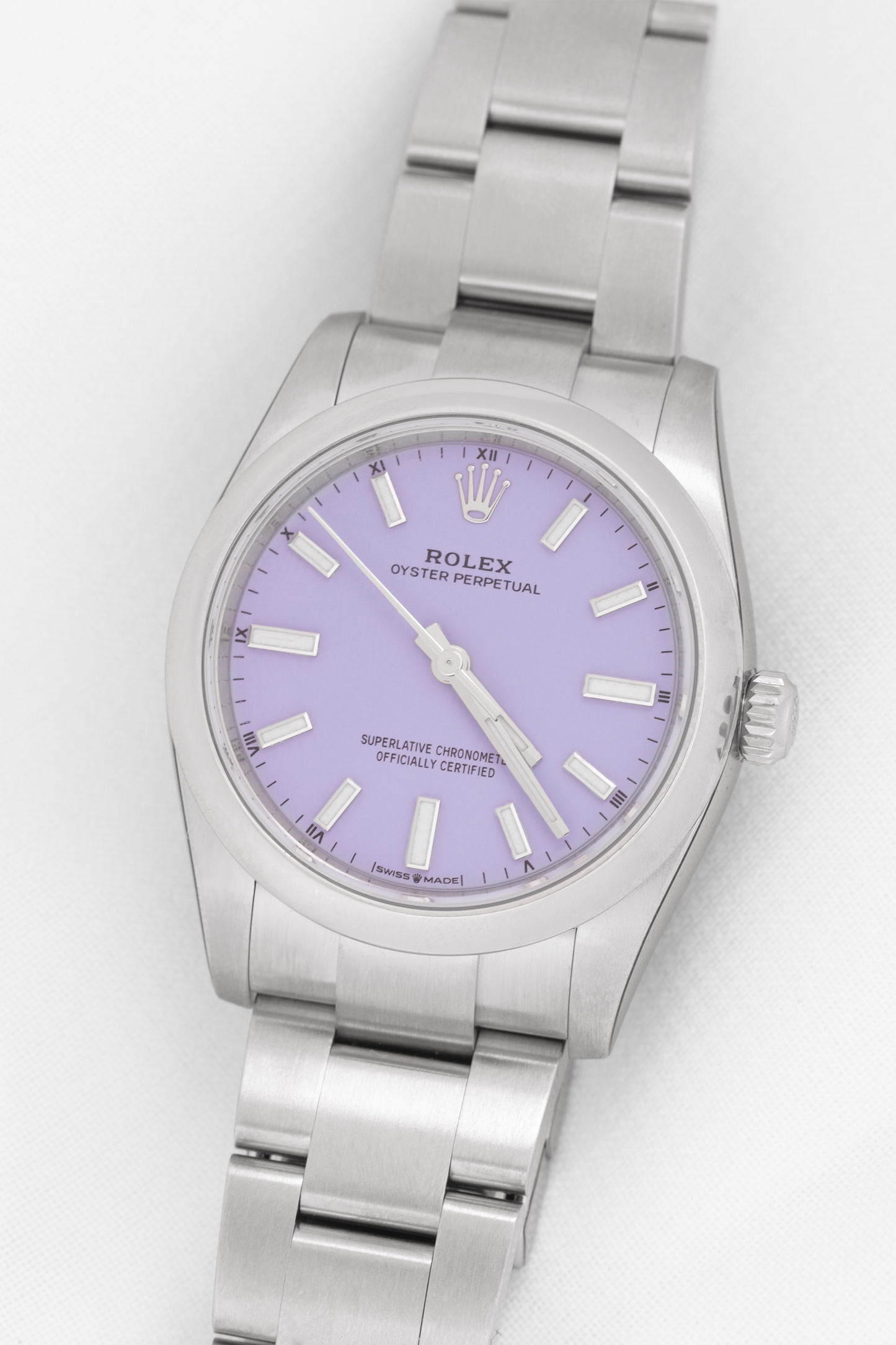 Rolex Oyster Perpetual Watch 36MM with Lavender Dial
