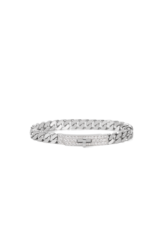 Hermes Diamond Kelly Lock Chain Bracelet