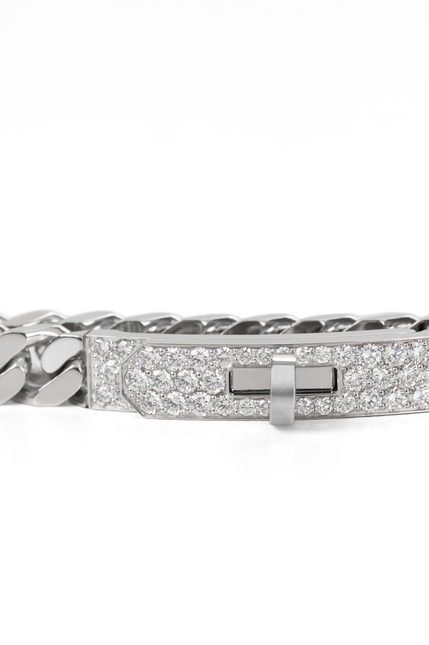 Hermes Diamond Kelly Lock Chain Bracelet