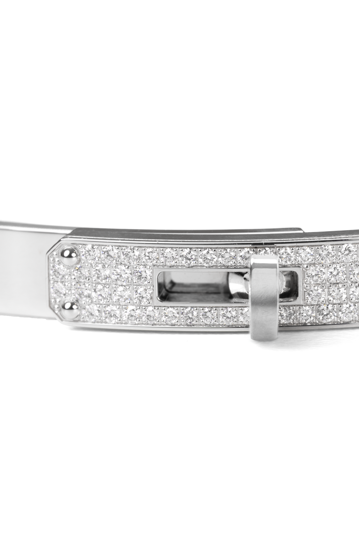 Hermes Diamond Kelly Lock Bracelet