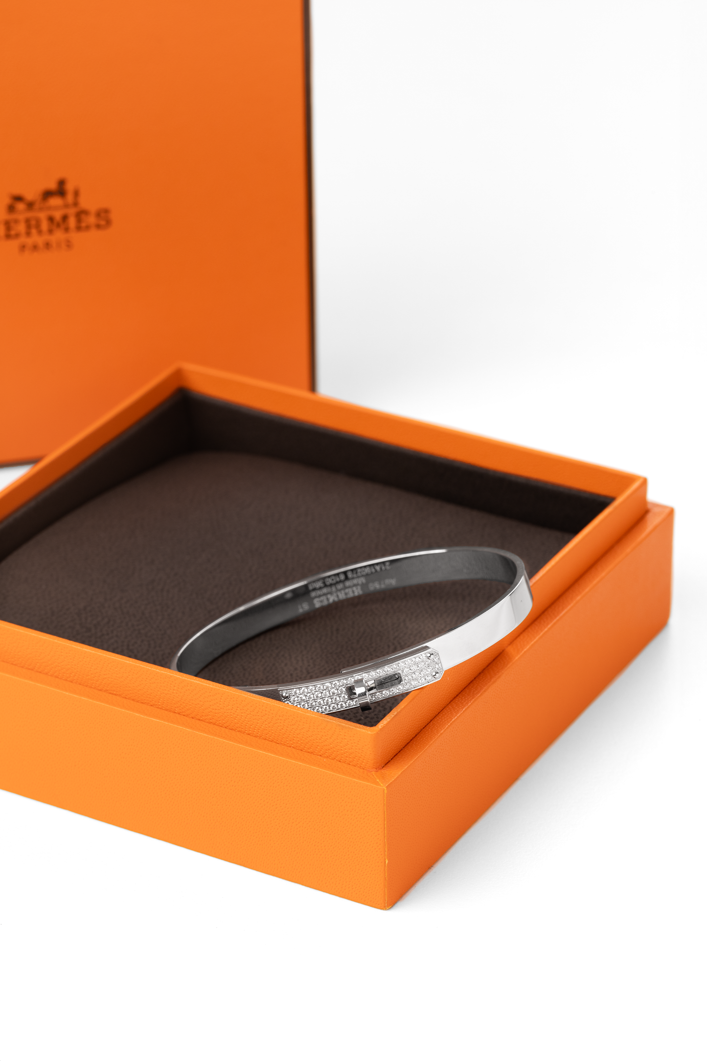 Hermes Diamond Kelly Lock Bracelet