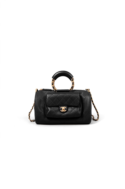 Chanel Small Bowling Bag in Black
