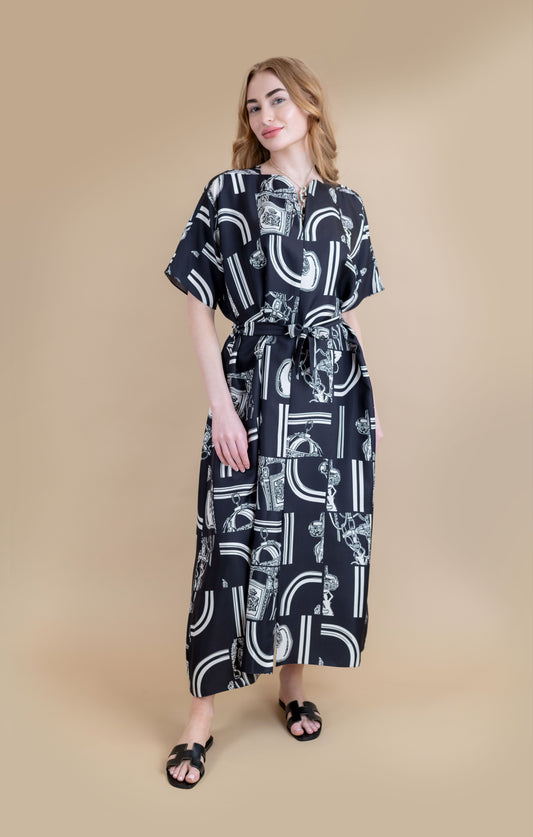 Hermès Caftan Ceinture in Blue Black