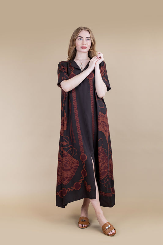 Hermès Caftan in Marron Ebene