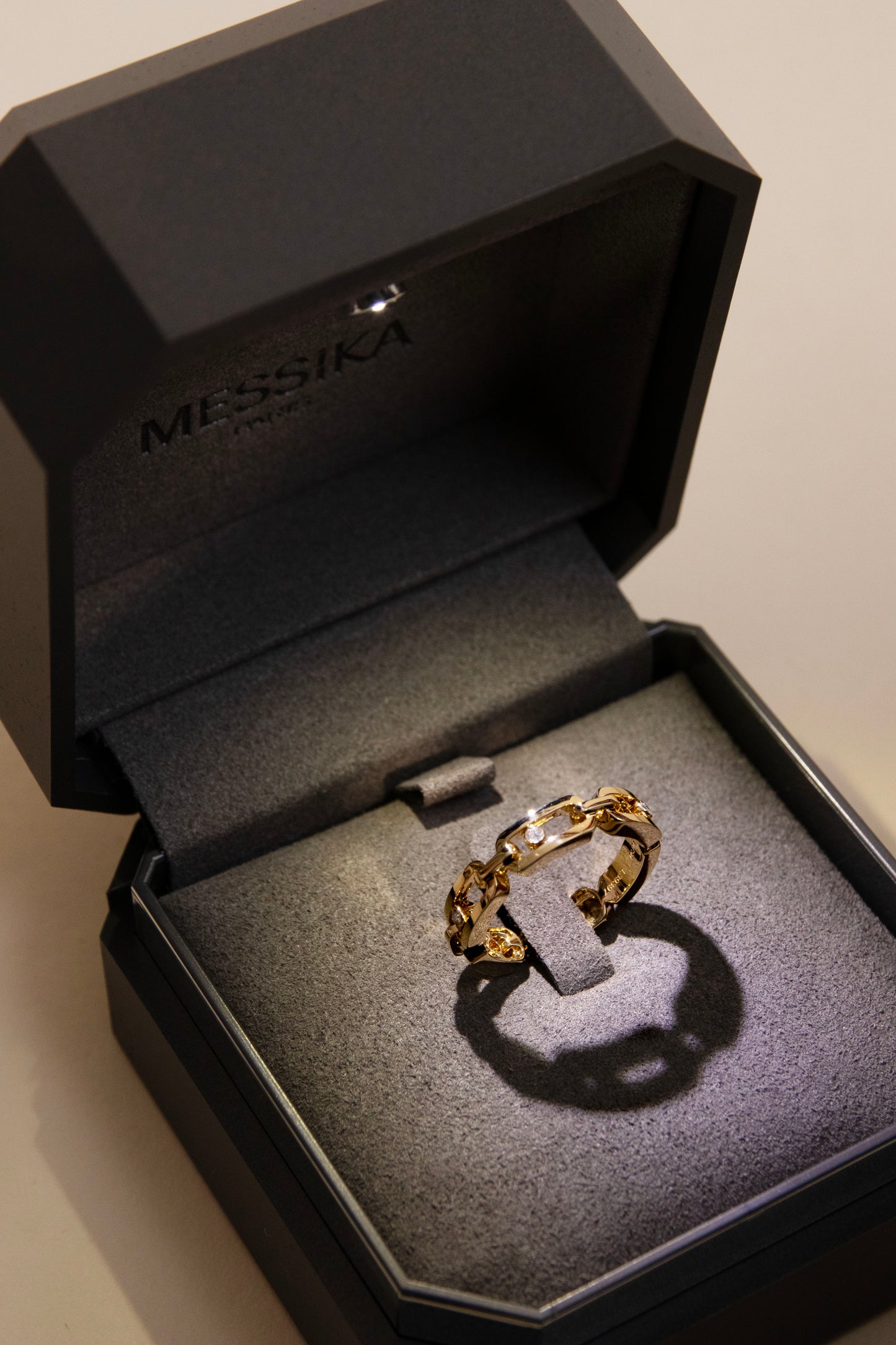 Messika Move Link Multi Ring in Yellow Gold Diamond