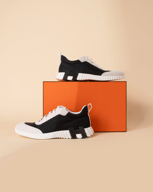 Hermès Bouncing Sneakers in White/Black