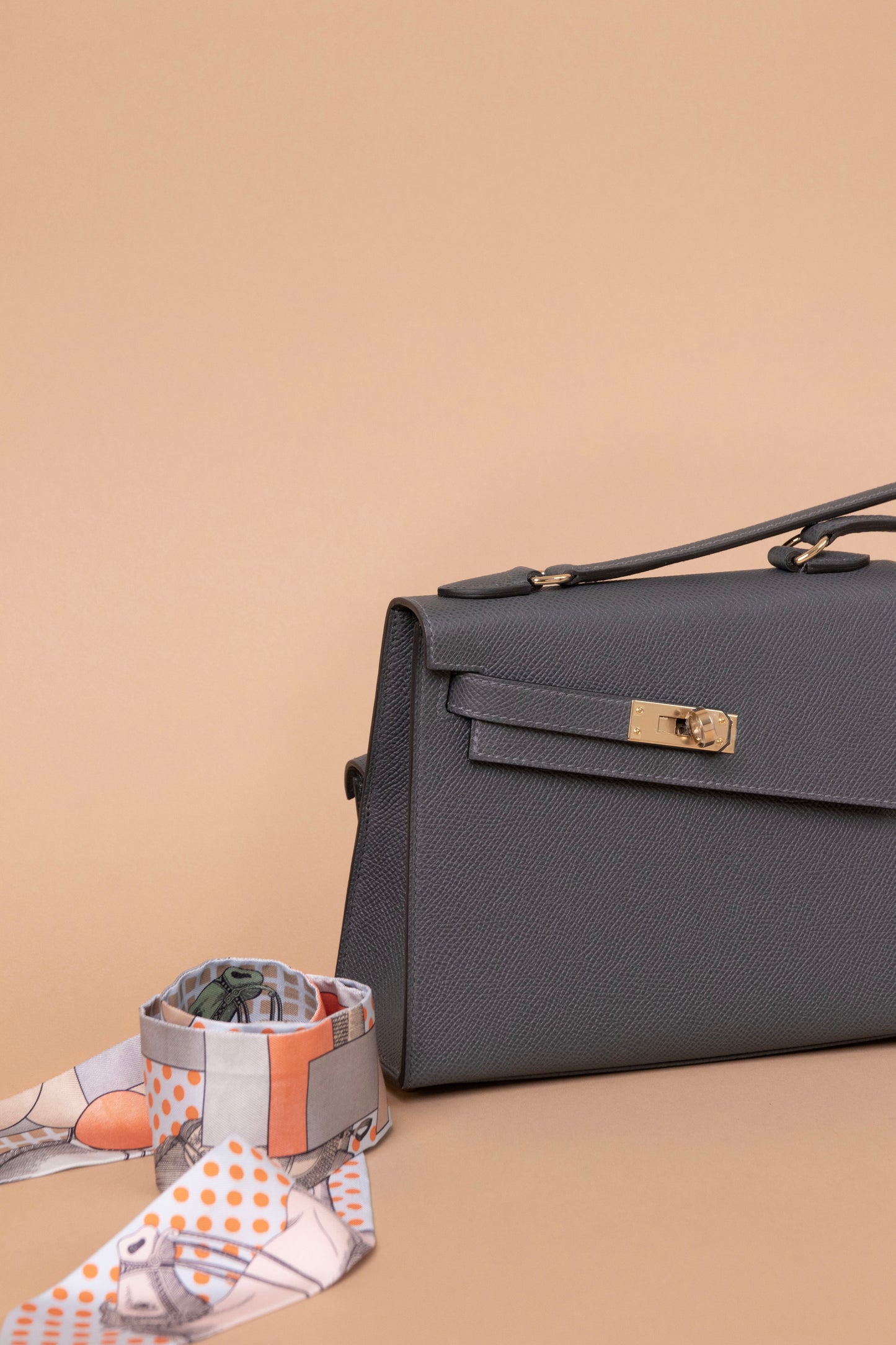 Hermès Kelly Desordre Epsom Gris Misty PBHW